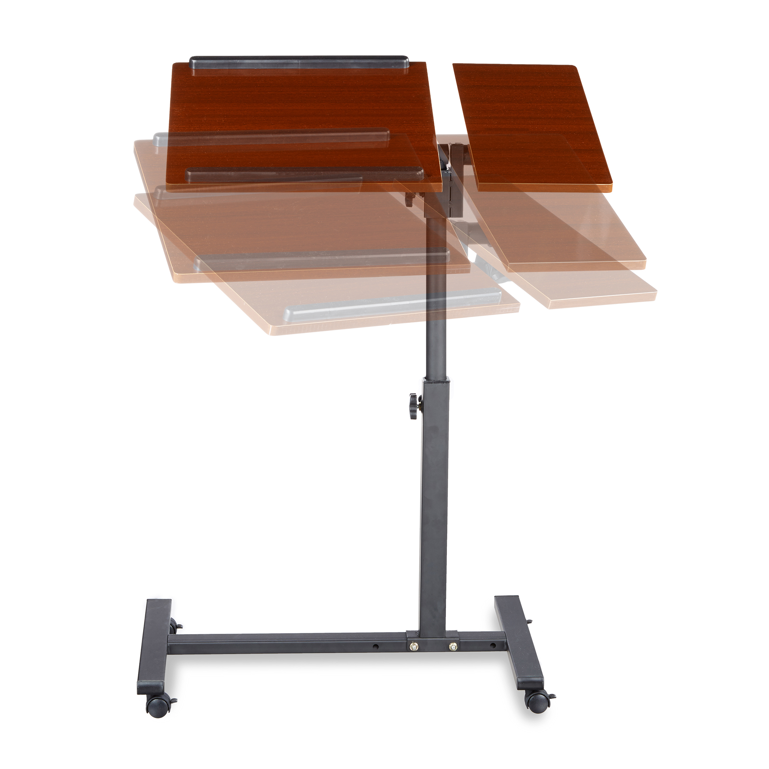 Laptoptisch höhenverstellbar Linkshänder Notebook Ständer Sofa Tisch Rollen Holz