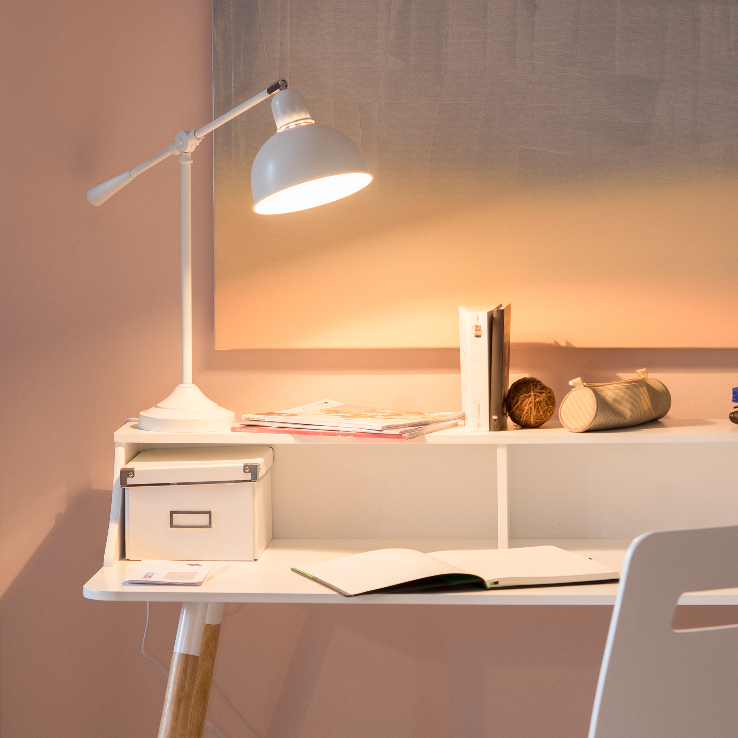 Schreibtischlampe Vintage Schwenkarm Bürolampe Winkel Tischlampe Retro Gelenk