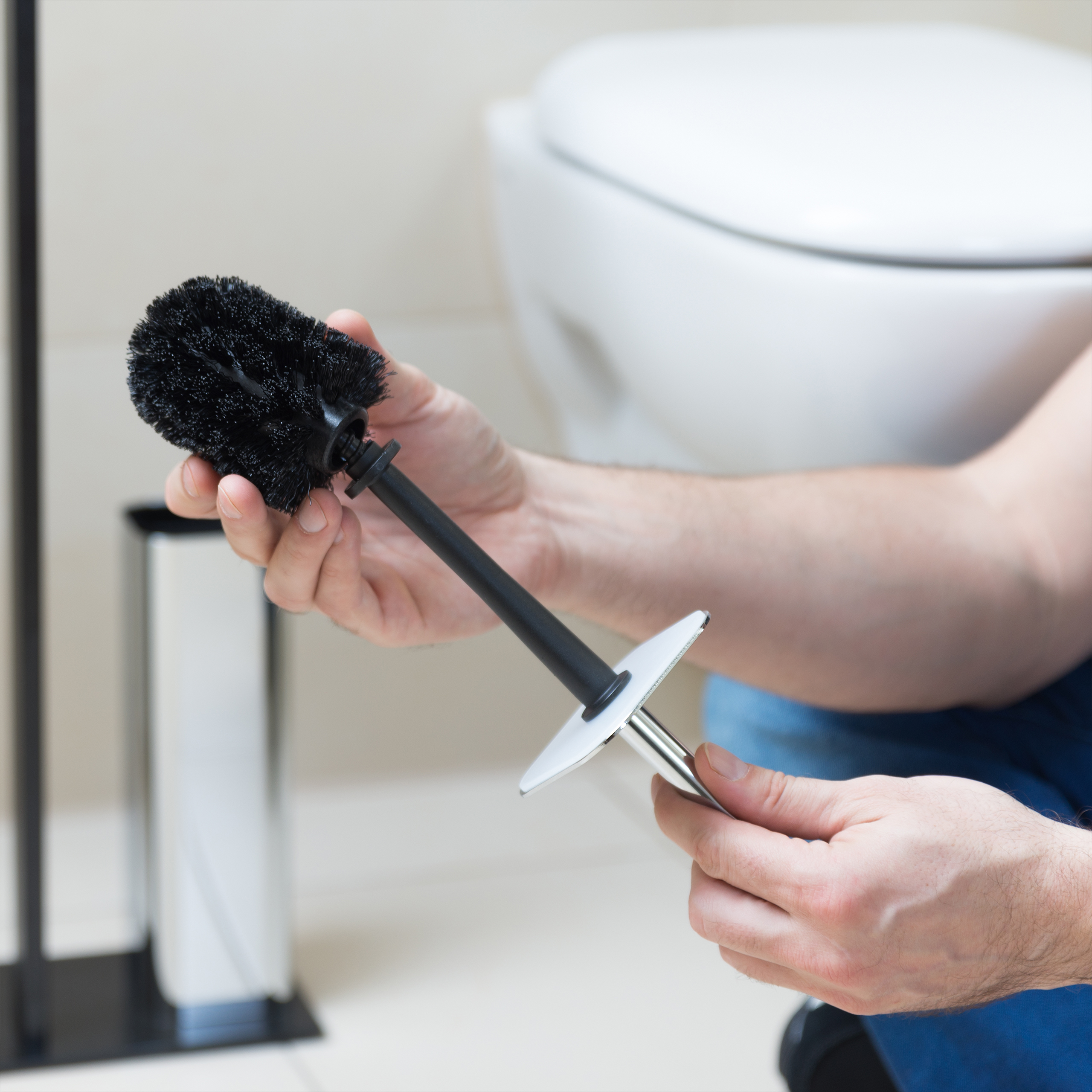 WC bürstenkopf Remplacement Brosses pour vis 5er Set de toilettes Brosses filetage 12 mm