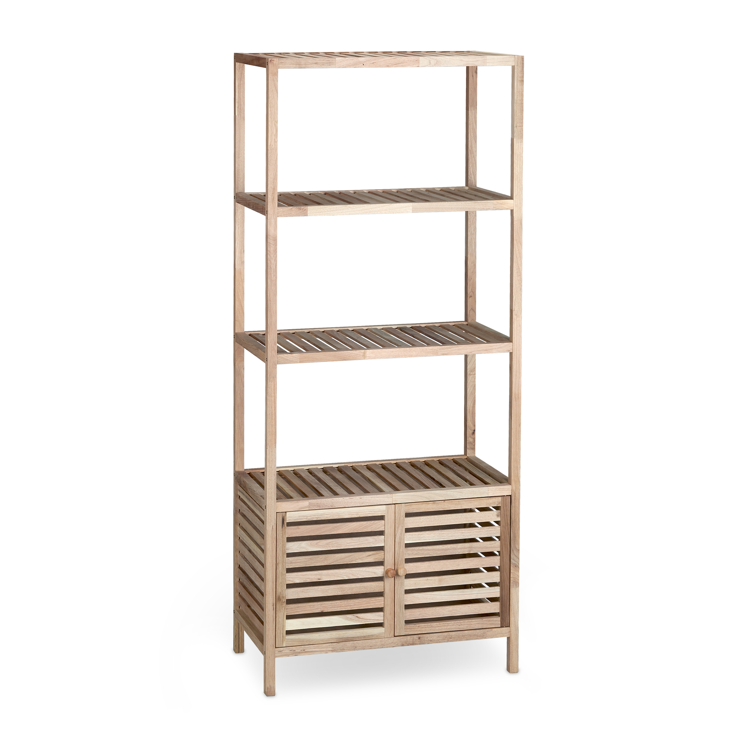 Allzweckregal breit Badschrank Holz Badregal Walnuss mit Schranktür Holzregal