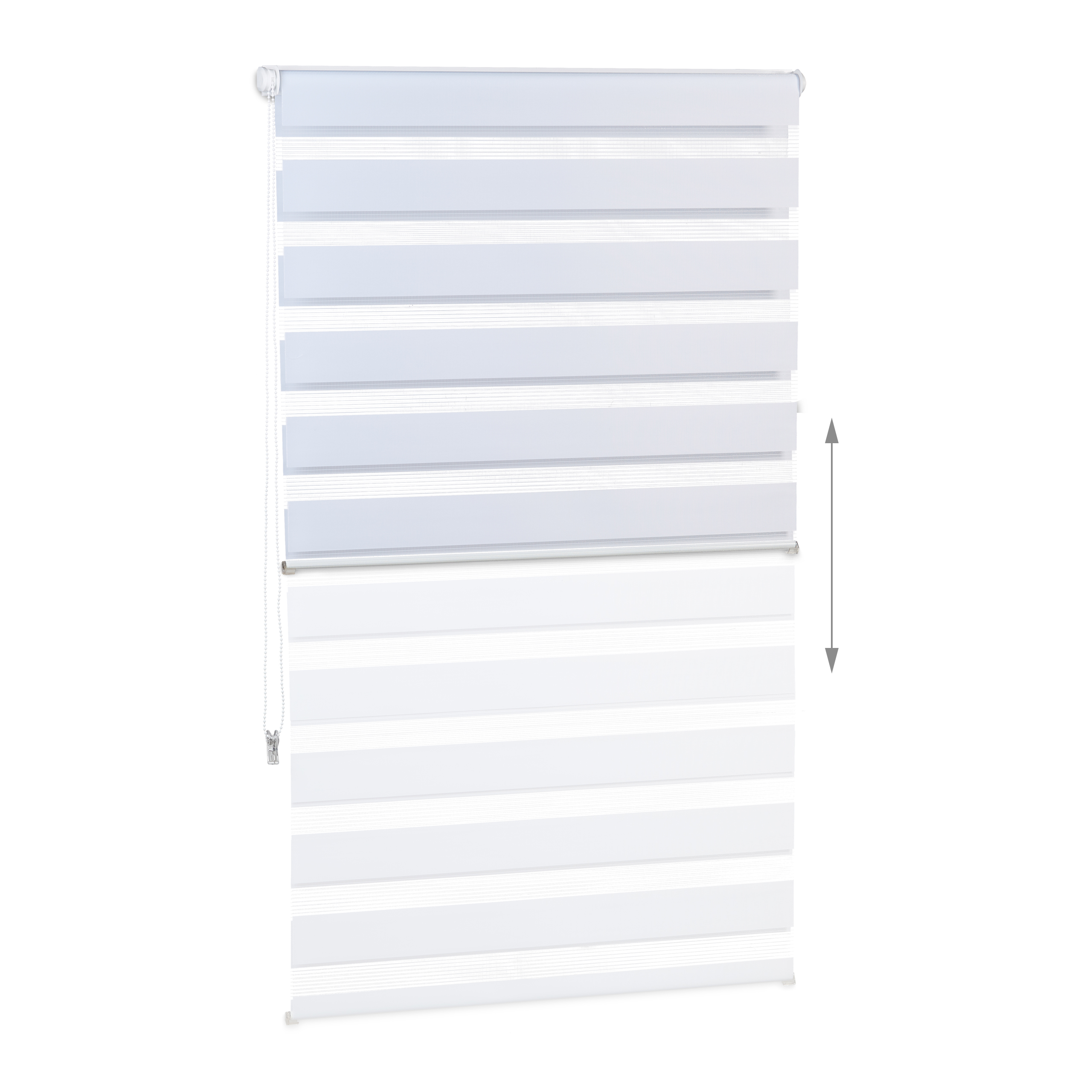 Doppelrollo Klemmfix Fensterrollo Seitenzugrollo Duorollo Sonnenschutzrollo weiß