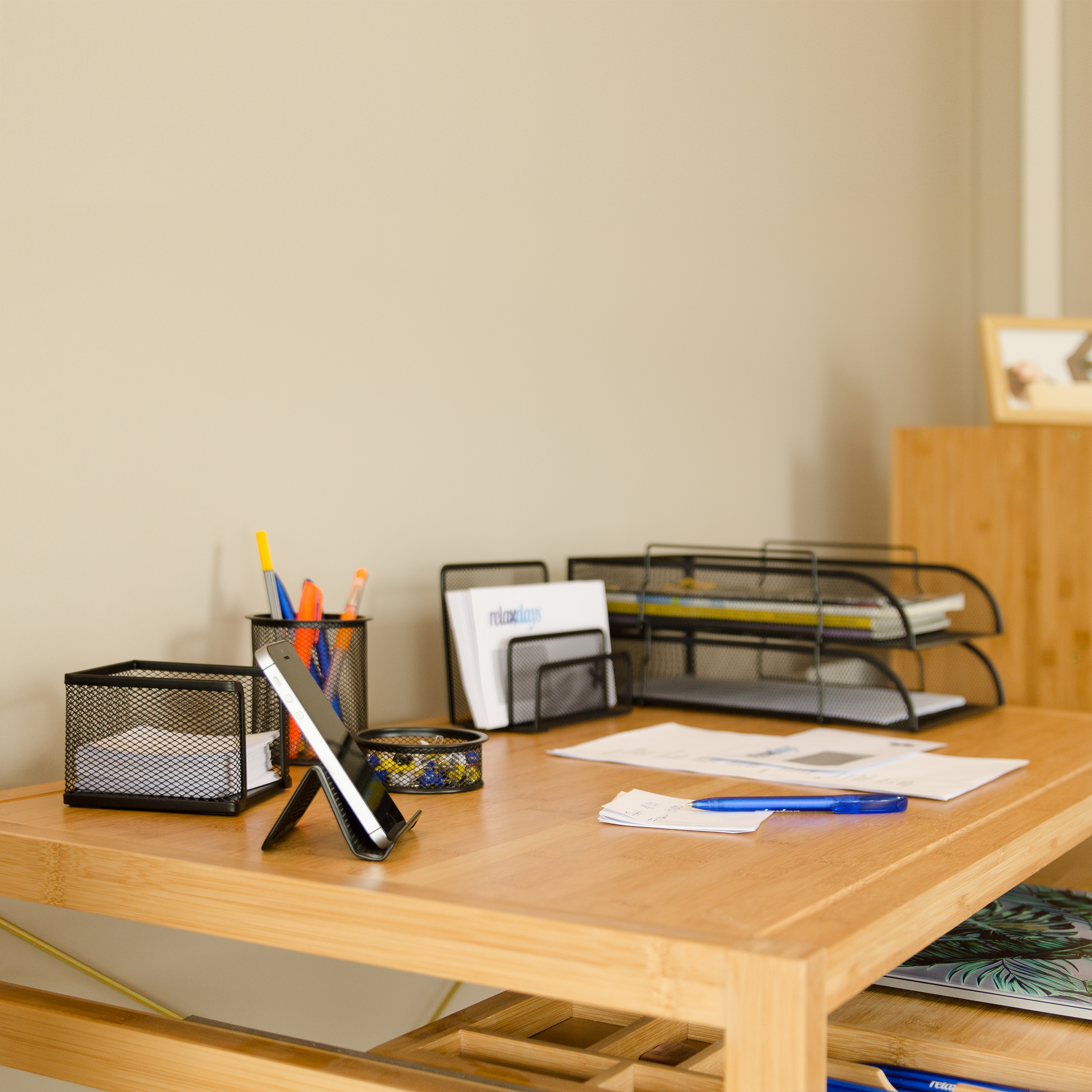 7-teilig Büroset Stifteköcher Zettelbox Briefablagen Schreibtisch Organizer Set