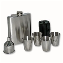 Flachmann Edelstahl 200ml 7-tlg. inkl. Becher 