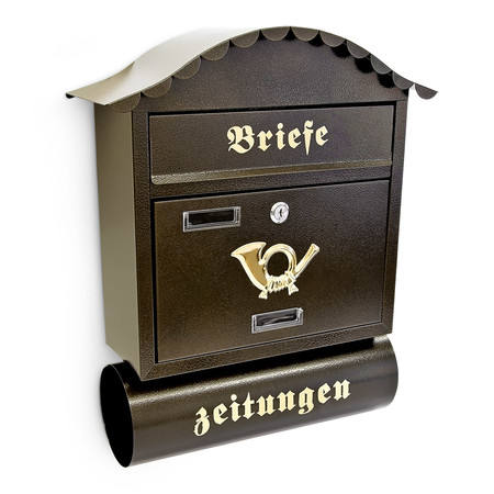 Briefkasten Zeitungsfach Braun