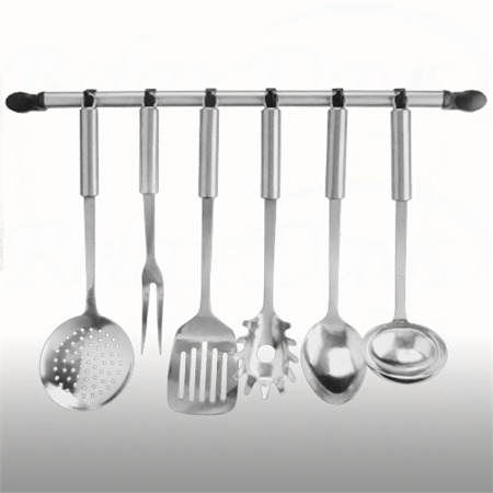 K&uuml;chenleiste Edelstahl mit 6 Haken