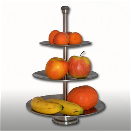 Etagere Edelstahl 3 Schalen 37cm
