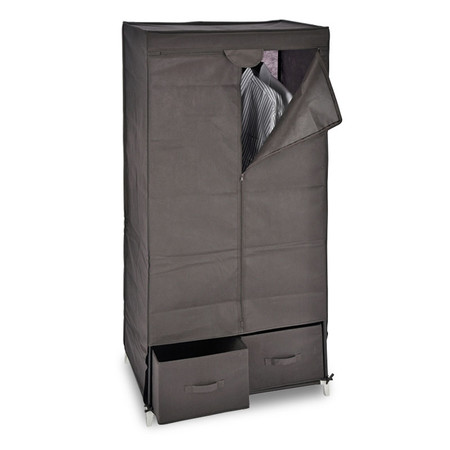  Stoff-Faltschrank XL 2 Schubladen 75x50x150cm