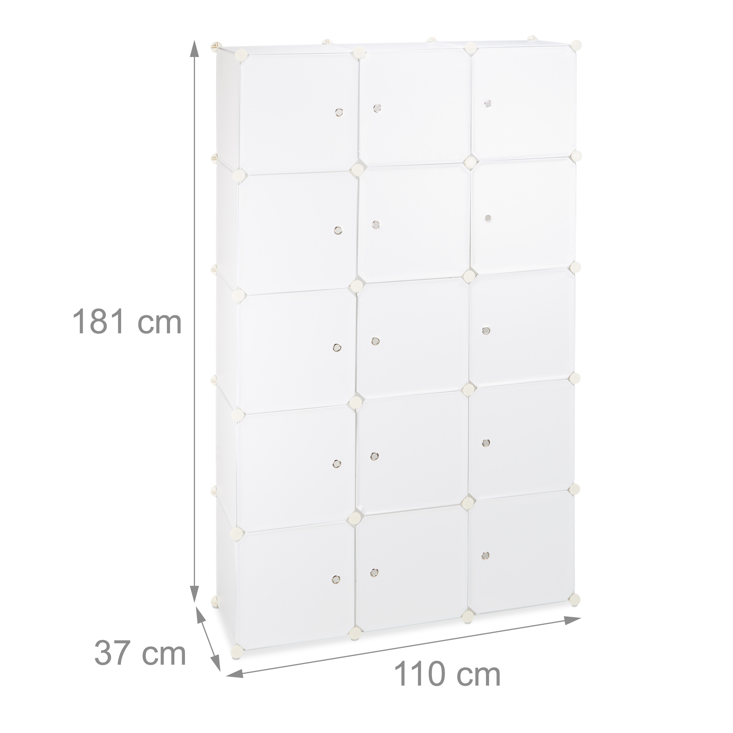 DIY Steckregal Garderobe 2 Kleiderstangen Regalsystem Kleiderschrank 11 Fächer