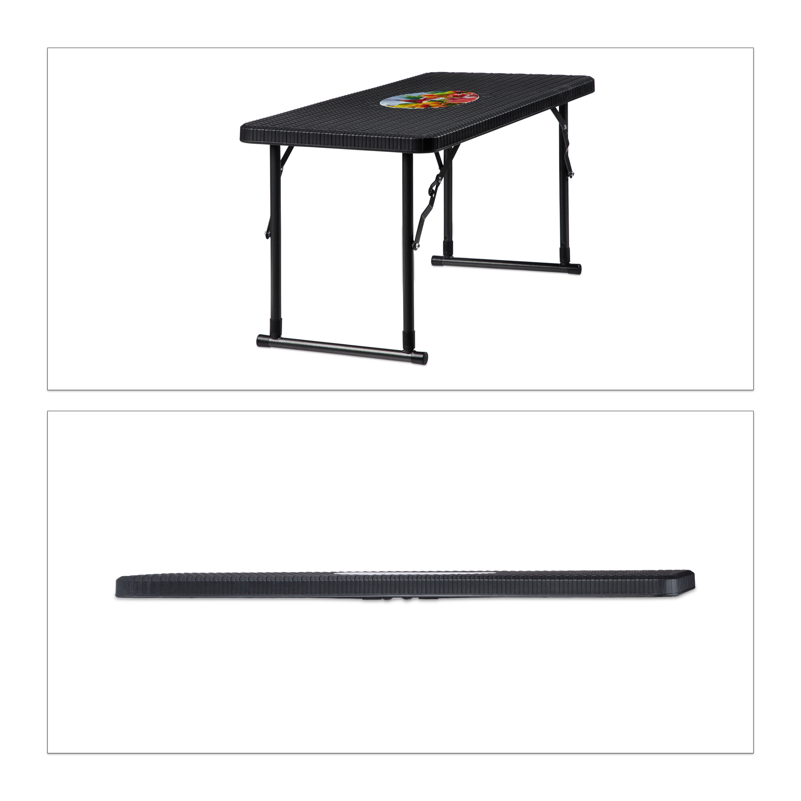 Balkonmöbel Sitzgarnitur klappbar Gartenmöbel Set 3er Sitzgruppe Poly Rattan