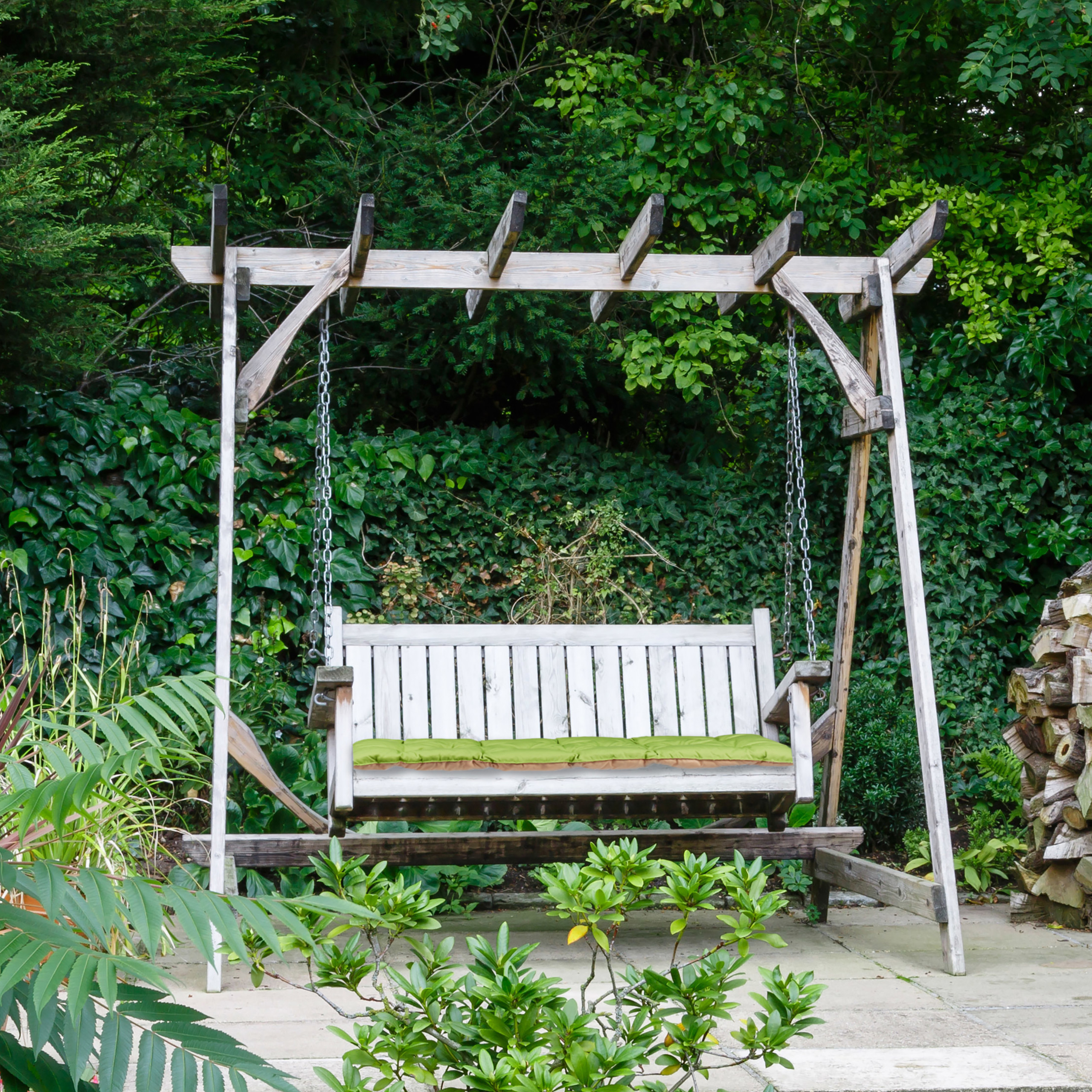 Garden Bench Seat Folding Cushion Padded Seat Cover Outdoor