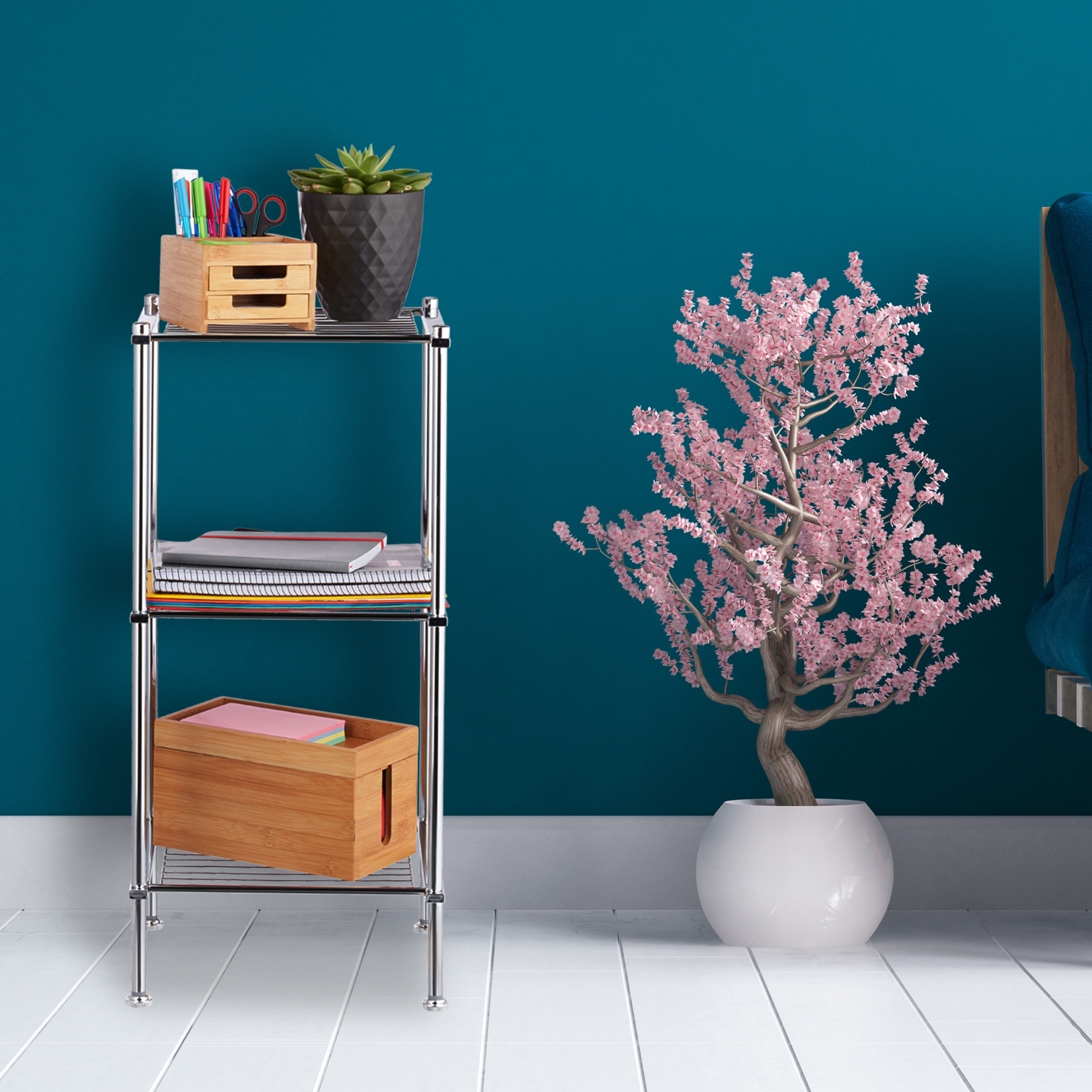 Möbel Badregal Metall Chromregal Haushaltsregal Allzweckregal