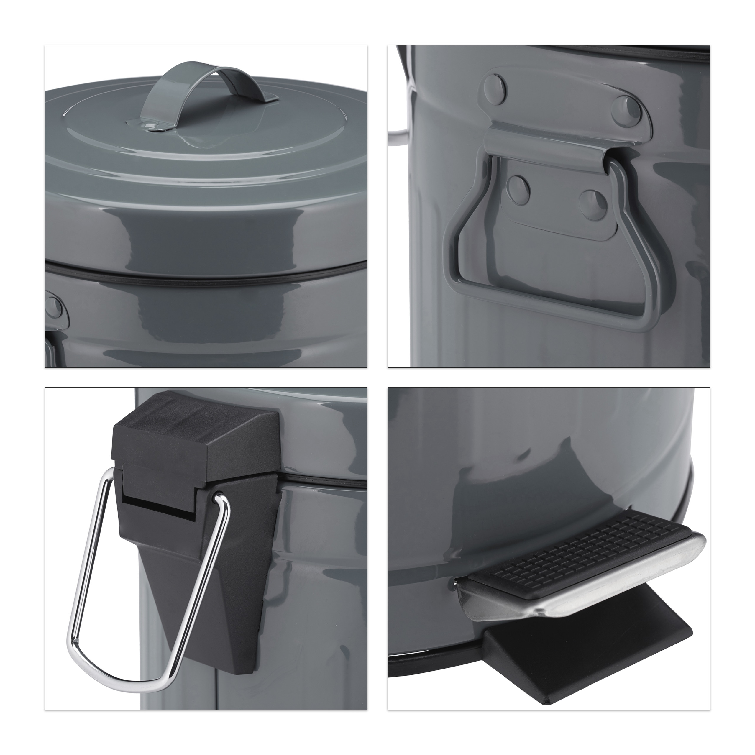Treteimer /"Retro/" 5L Hygieneeimer Bio Mülleimer Badtreteimer WC Eimer Farben