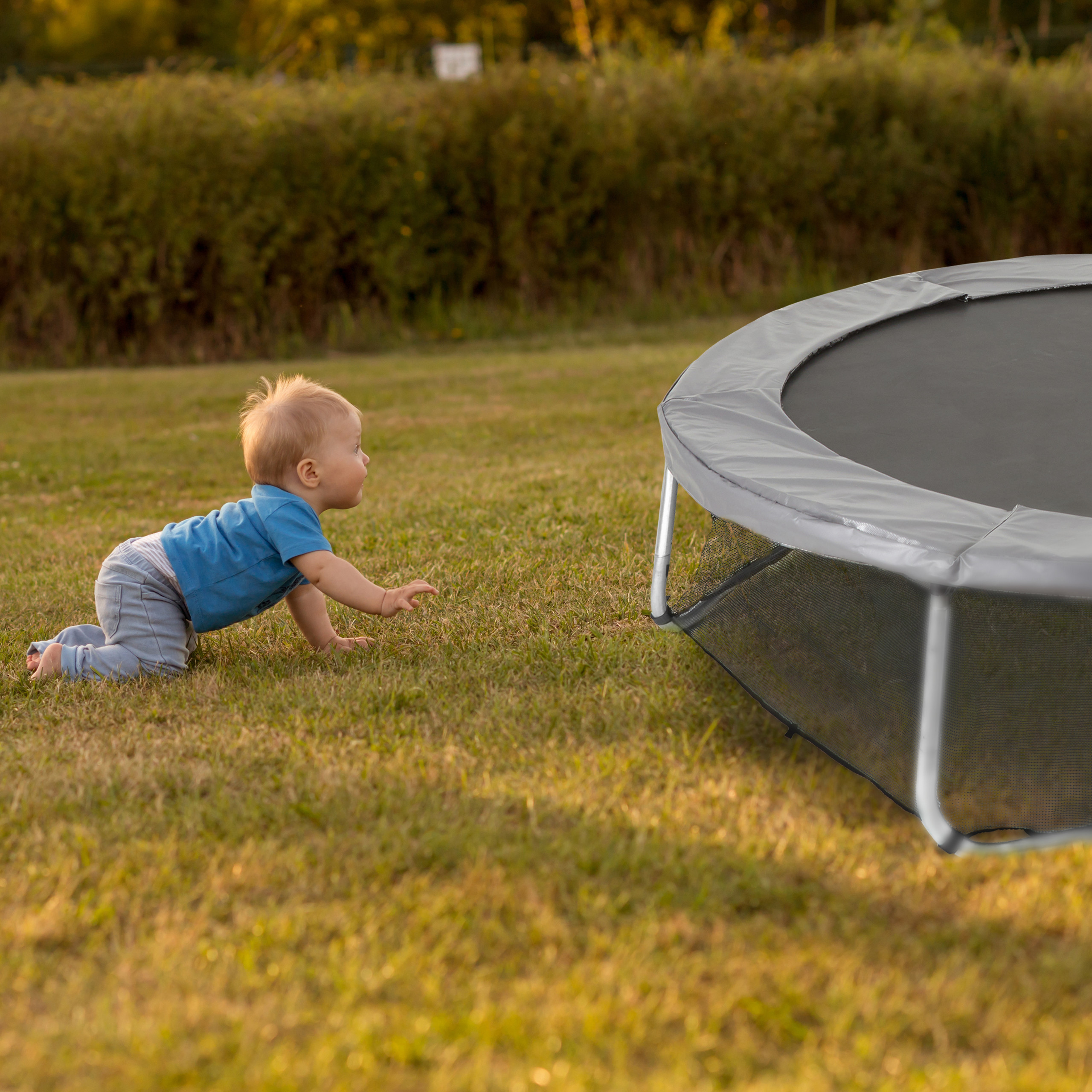 Rahmennetz Bodensicherungsnetz Gartentrampolin Trampolinnetz unten Schutznetz
