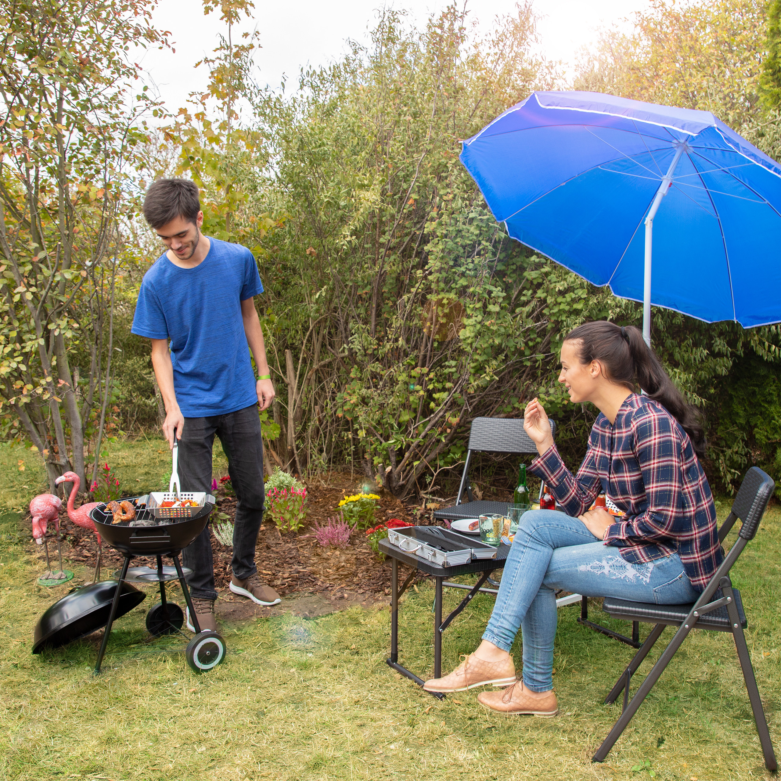 Grillkorb BBQ Grillschale Grillpfanne Gemüsekorb Gemüseschale Grillwok Edelstahl