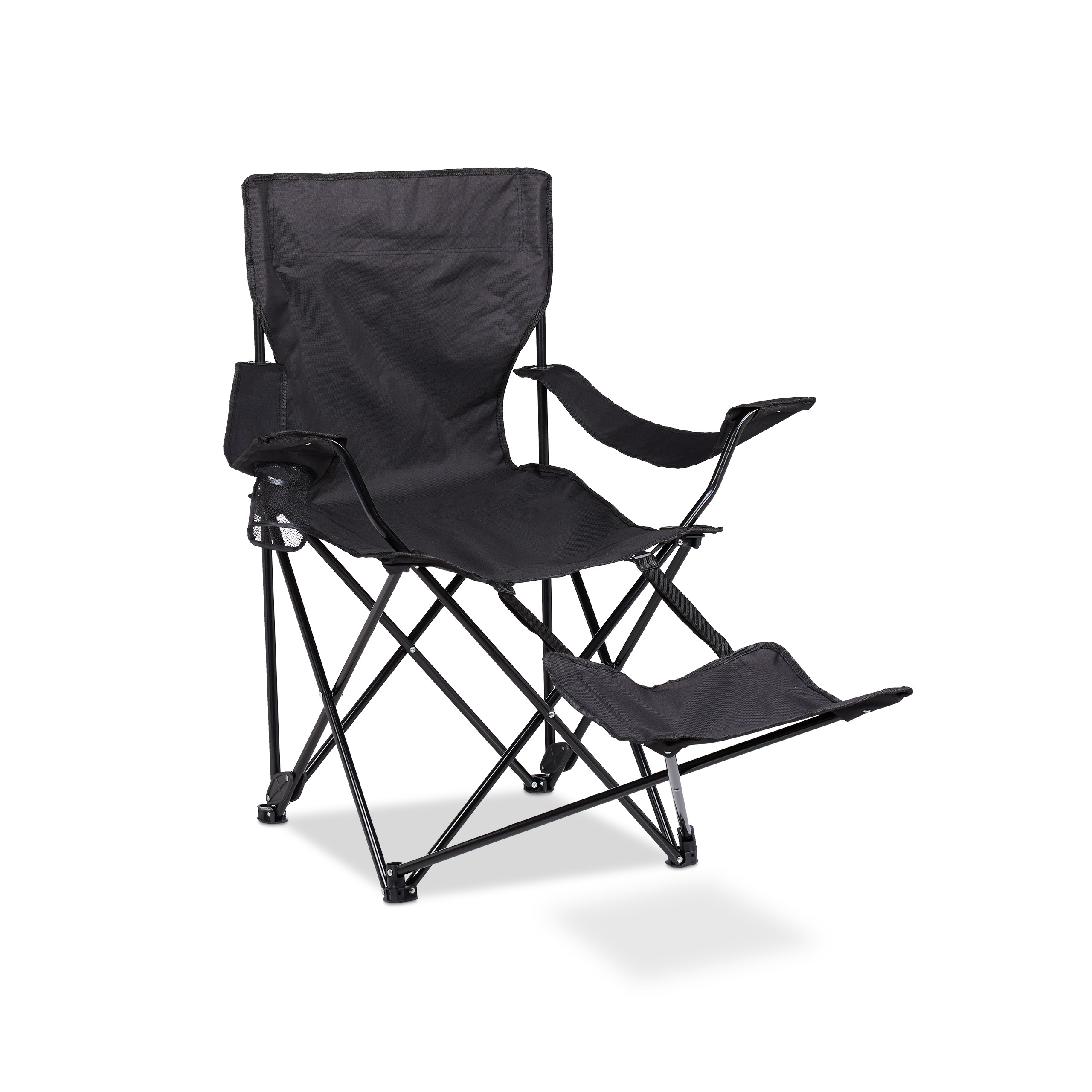 Campingstuhl Fußablage Anglerstuhl Campingsessel Faltstuhl Getränkehalter 120 kg