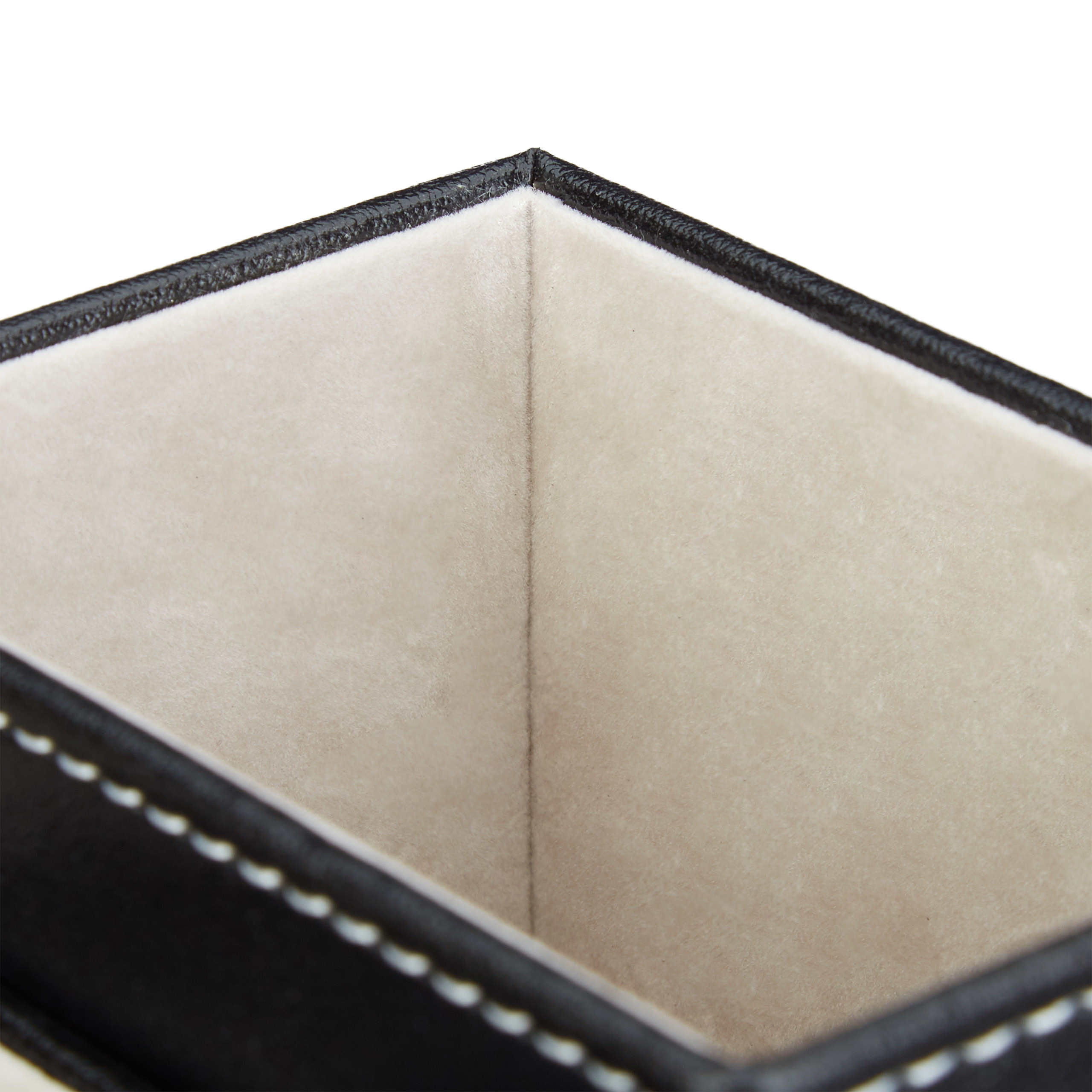 Stiftehalter Kunstleder Schreibtisch Organizer 4 Fächer Stiftbox Bürobedarf