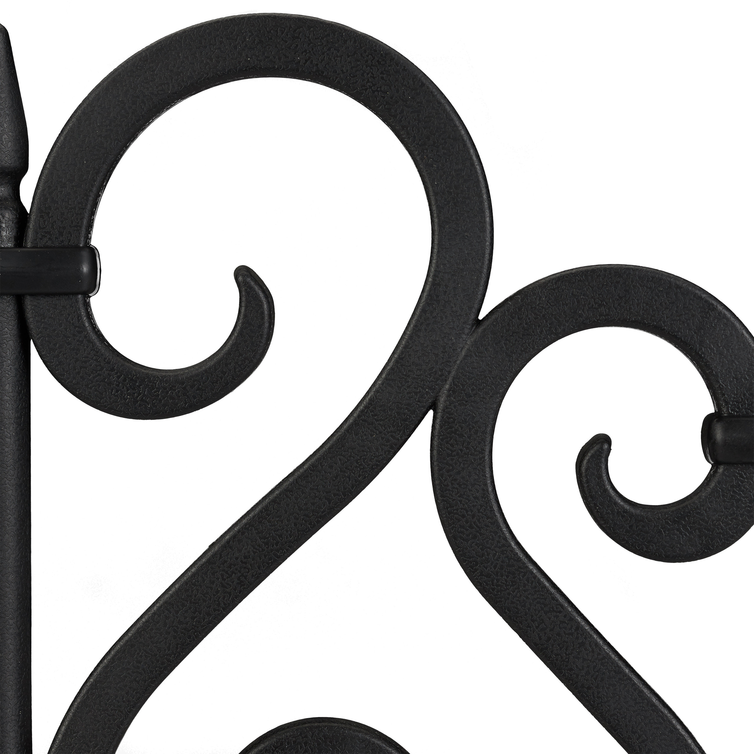 Rasenzaun Beetbegrenzung schwarz 4-teiliges Beetzaun Set Dekozaun Ornament