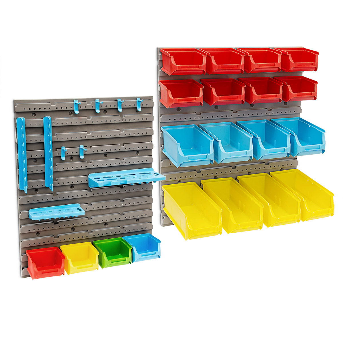 Werkzeugwand 43 Teile Lochwand Stapelboxen Aufbewahrung Werkstatt