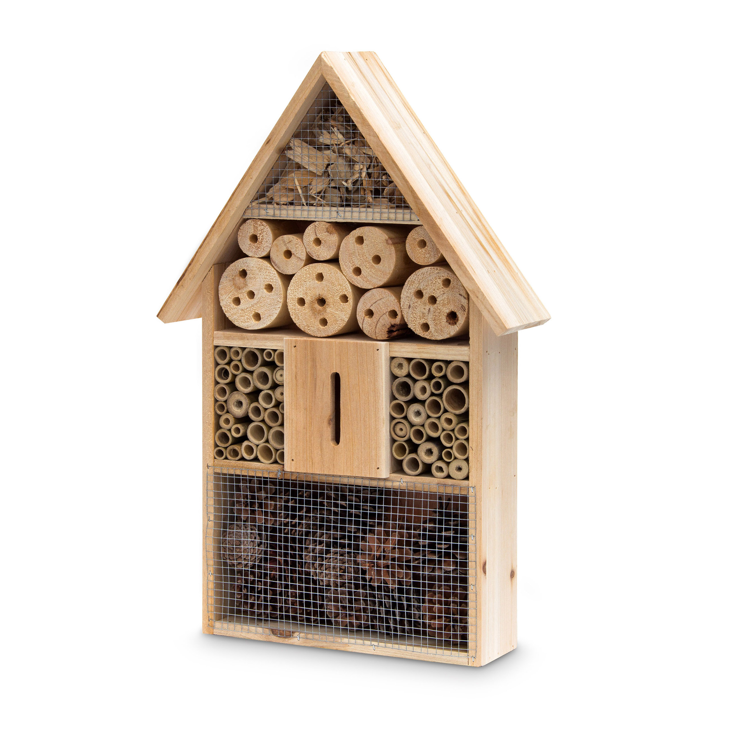 Casetta Per Nidificazione Bombi E Api - In Legno Di Pino, 30x20x14.5 Cm, Rifugio Per Insetti Impollinatori Da Giardino - Foto 4