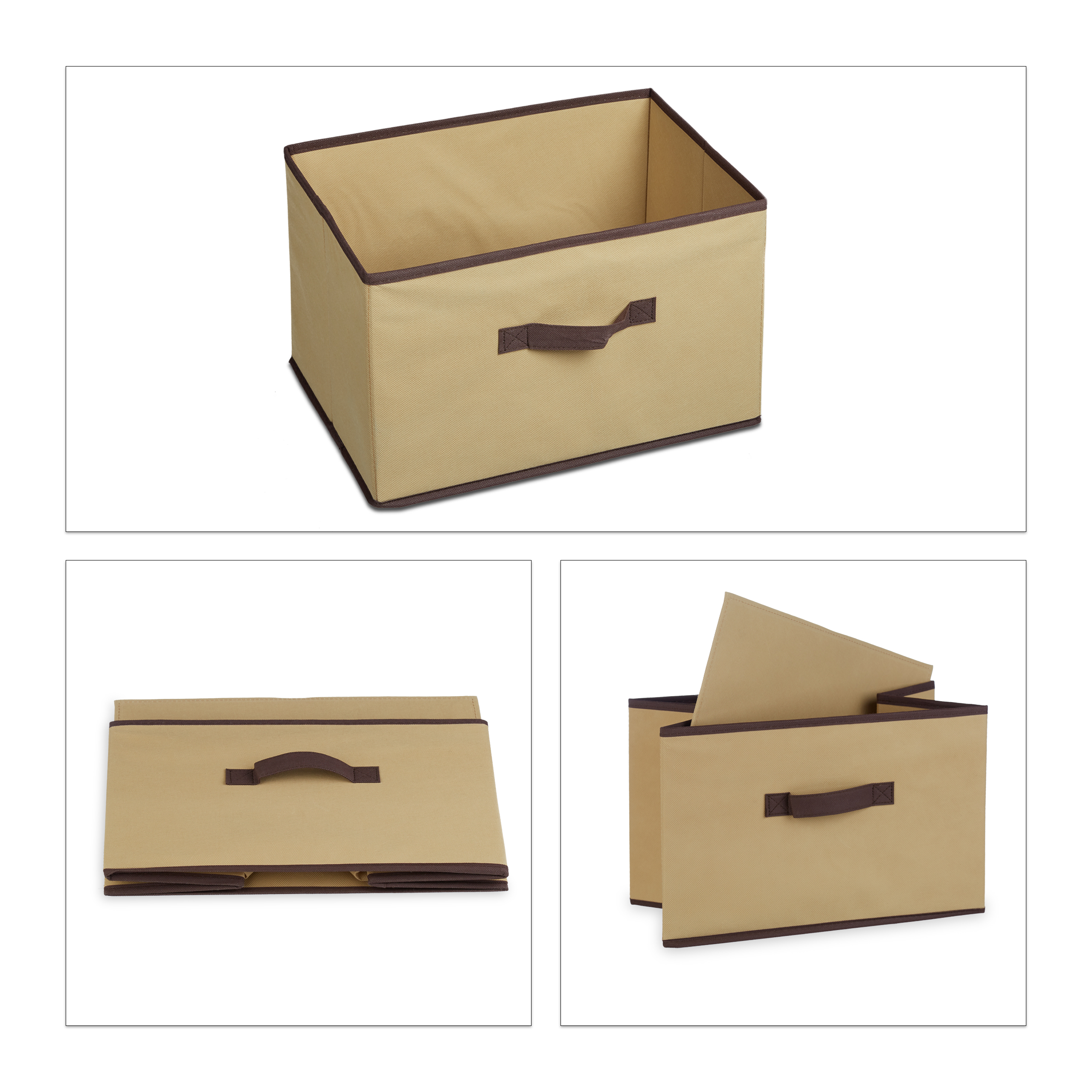 Regal Bambus mit Korb, Faltbox, 2-4 Ablagen, Holzregal natur