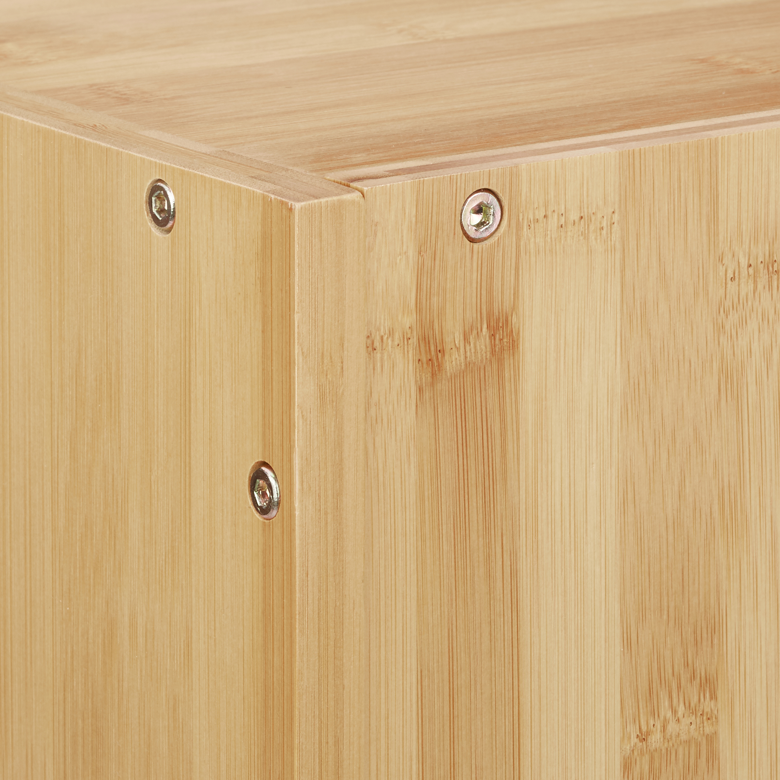 Eckregal Holz Natur 3 Ablagen Holzregal Wandregal Bambusregal