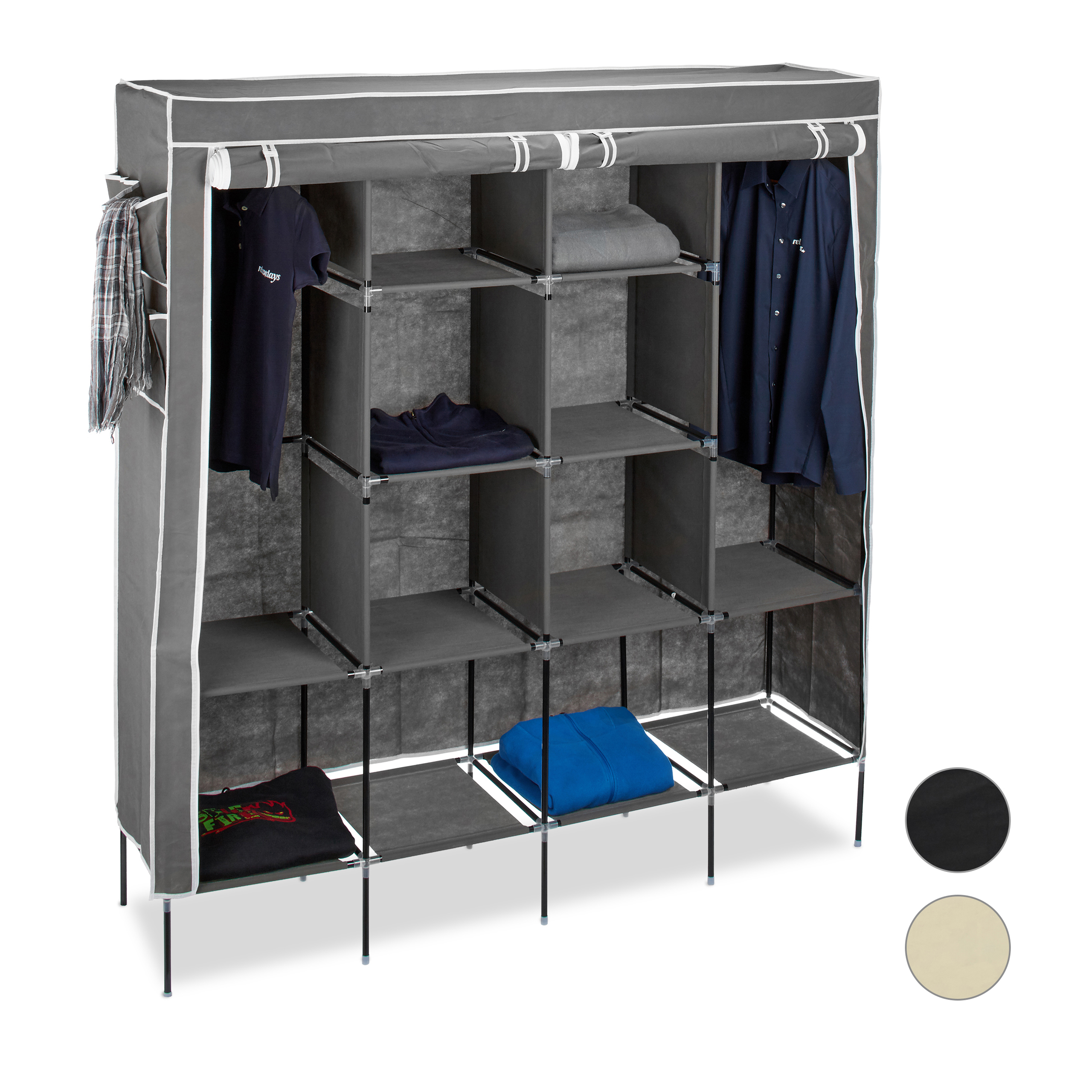 Kleiderschrank Stoffschrank Faltschrank Wäscheschrank Garderobe