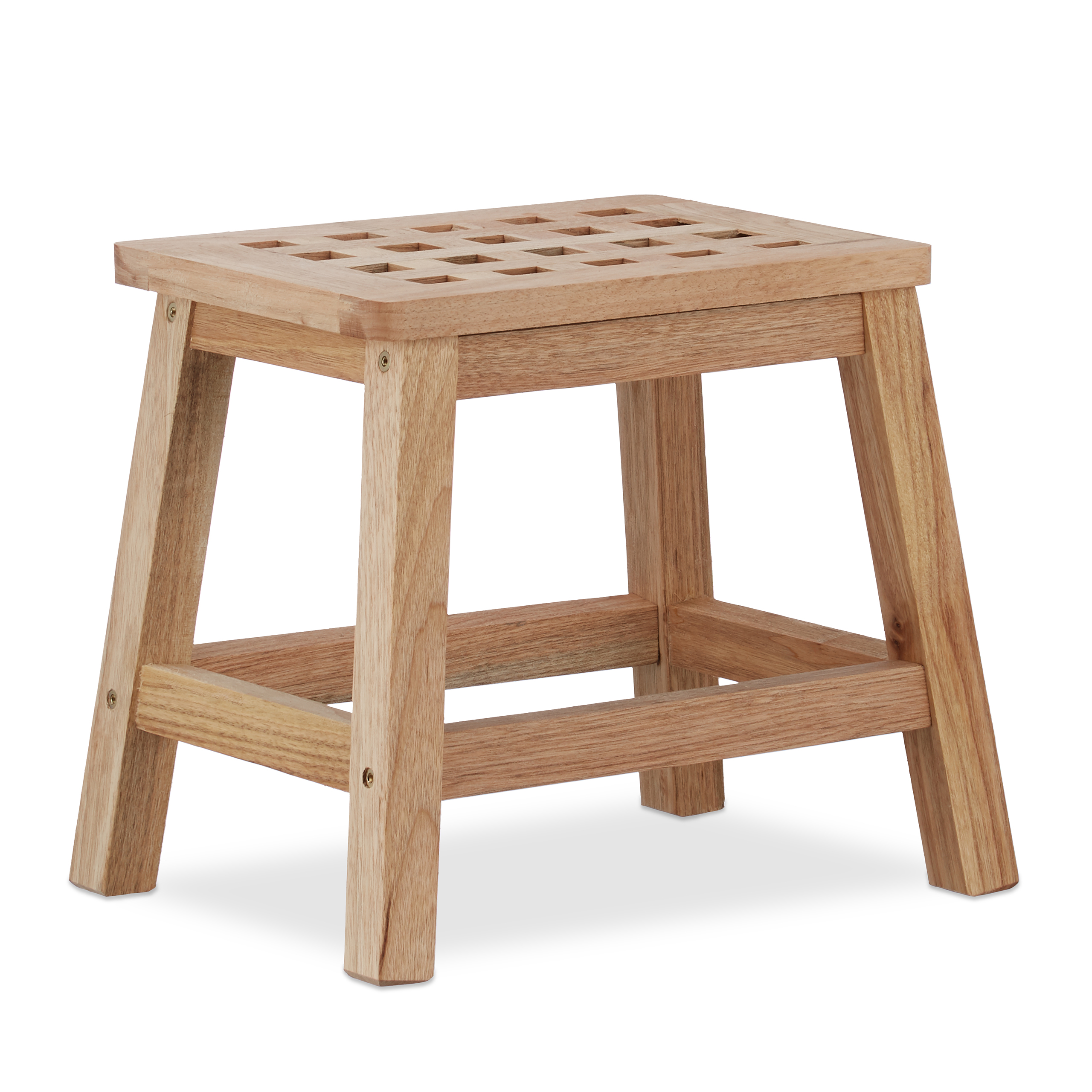 Tritthocker Holz Trittstufe Kinderhocker natur Blumenhocker Walnuss