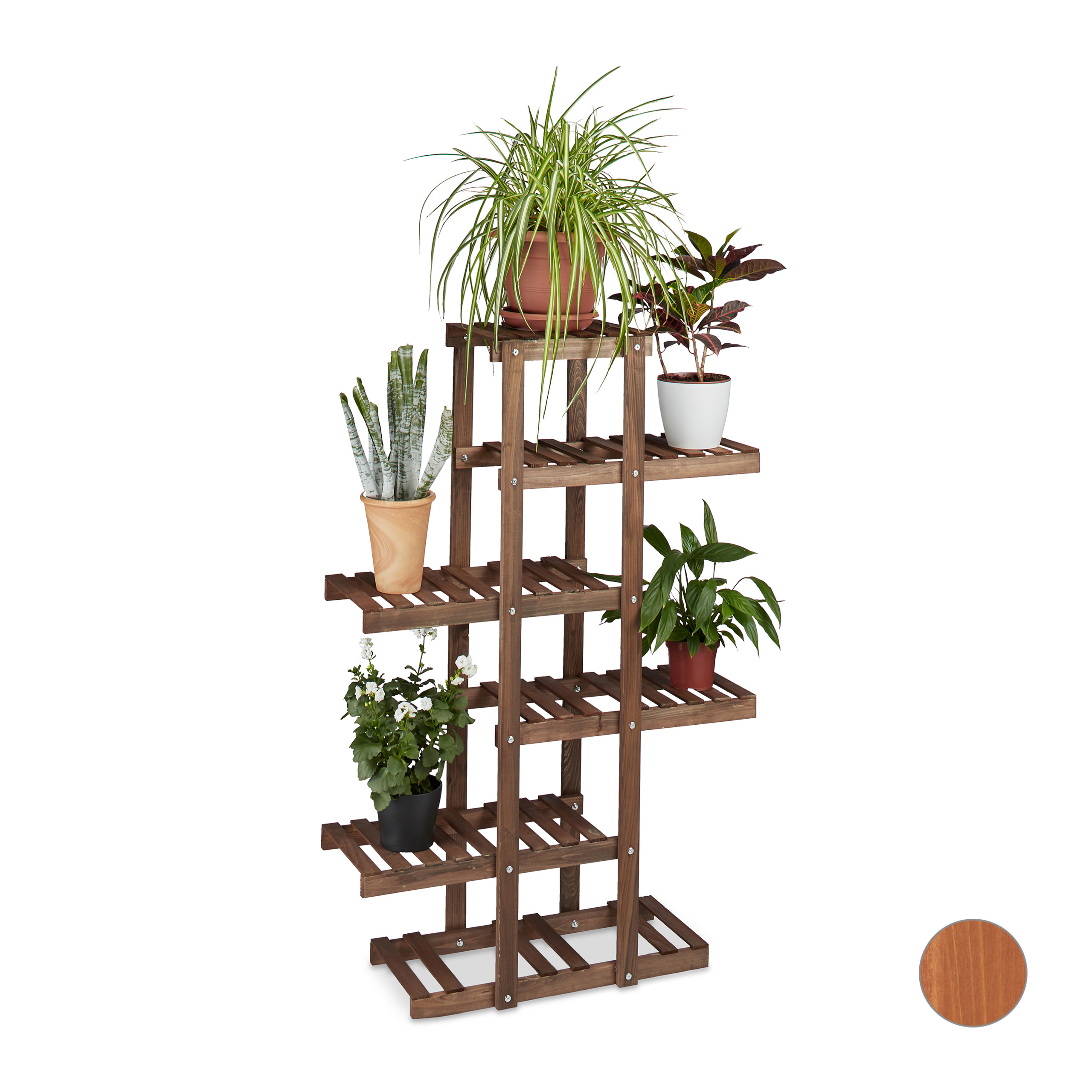 Blumenregal aus Holz Pflanzentreppe Blumenständer 5 Ebenen Blumenständer hoch