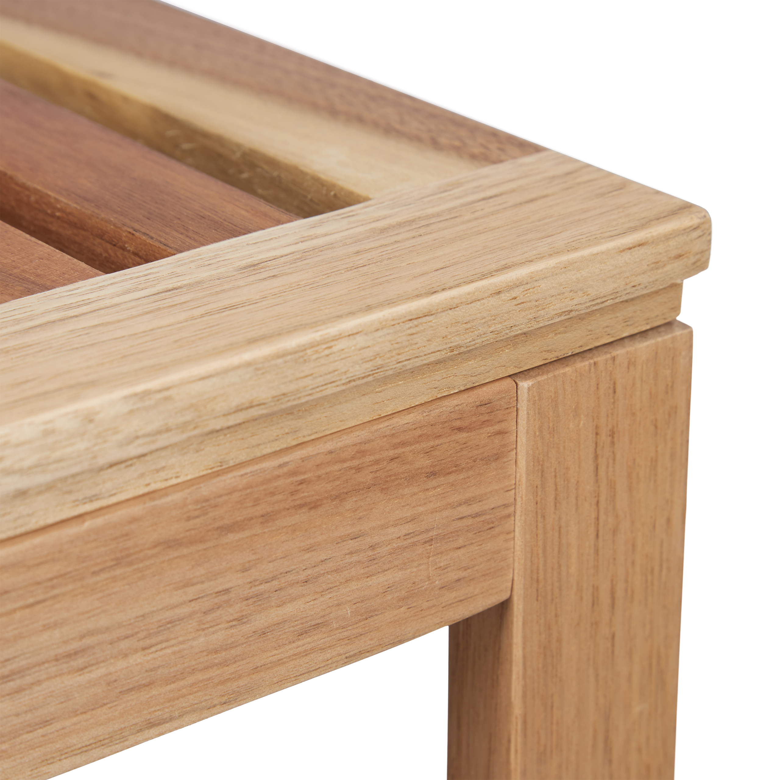 Badhocker Holz, Senioren Sitzhocker, Badezimmerhocker Kinder, Walnuss