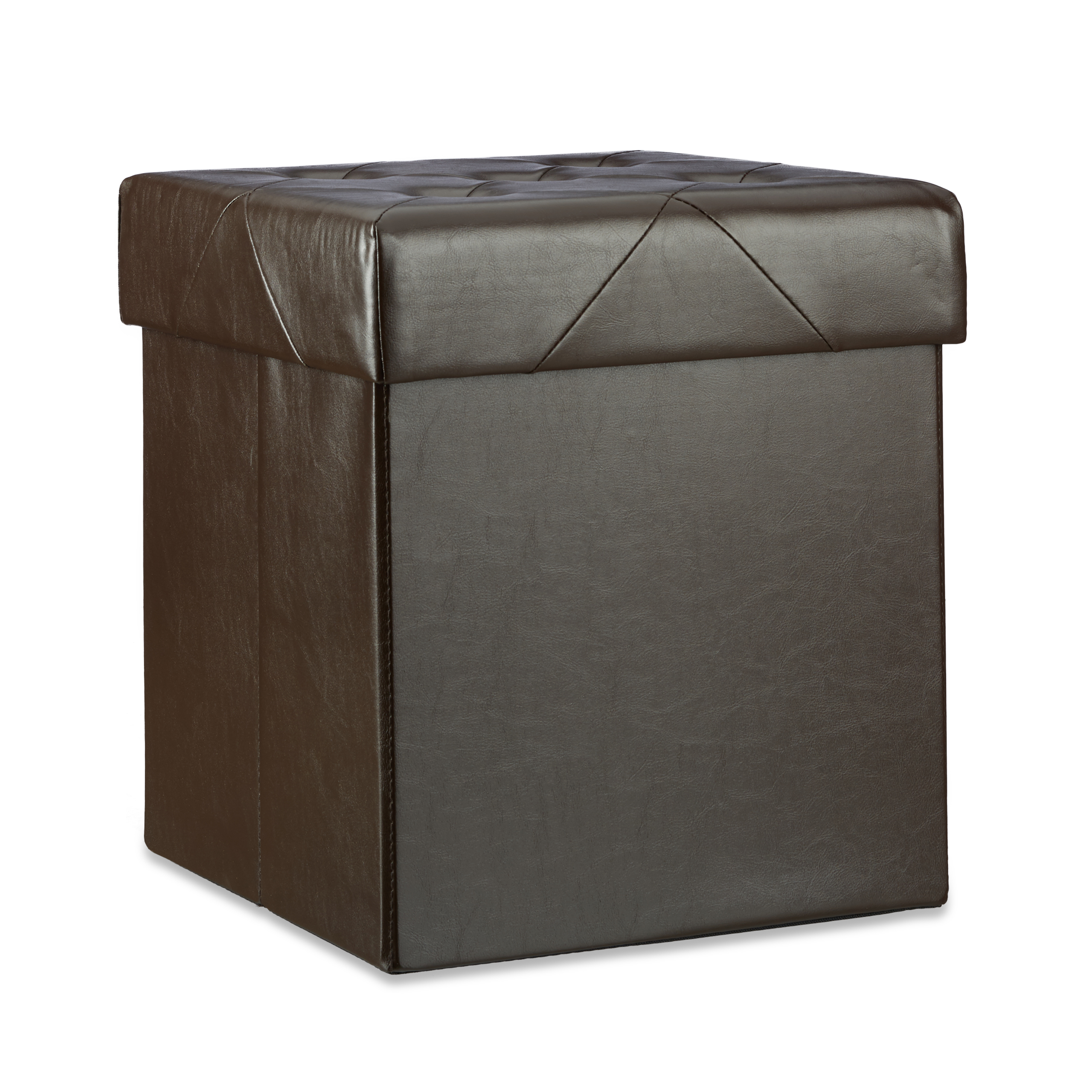 Faltbarer Sitzhocker, Sitzbank mit Stauraum, Aufbewahrungsbox Fußbank