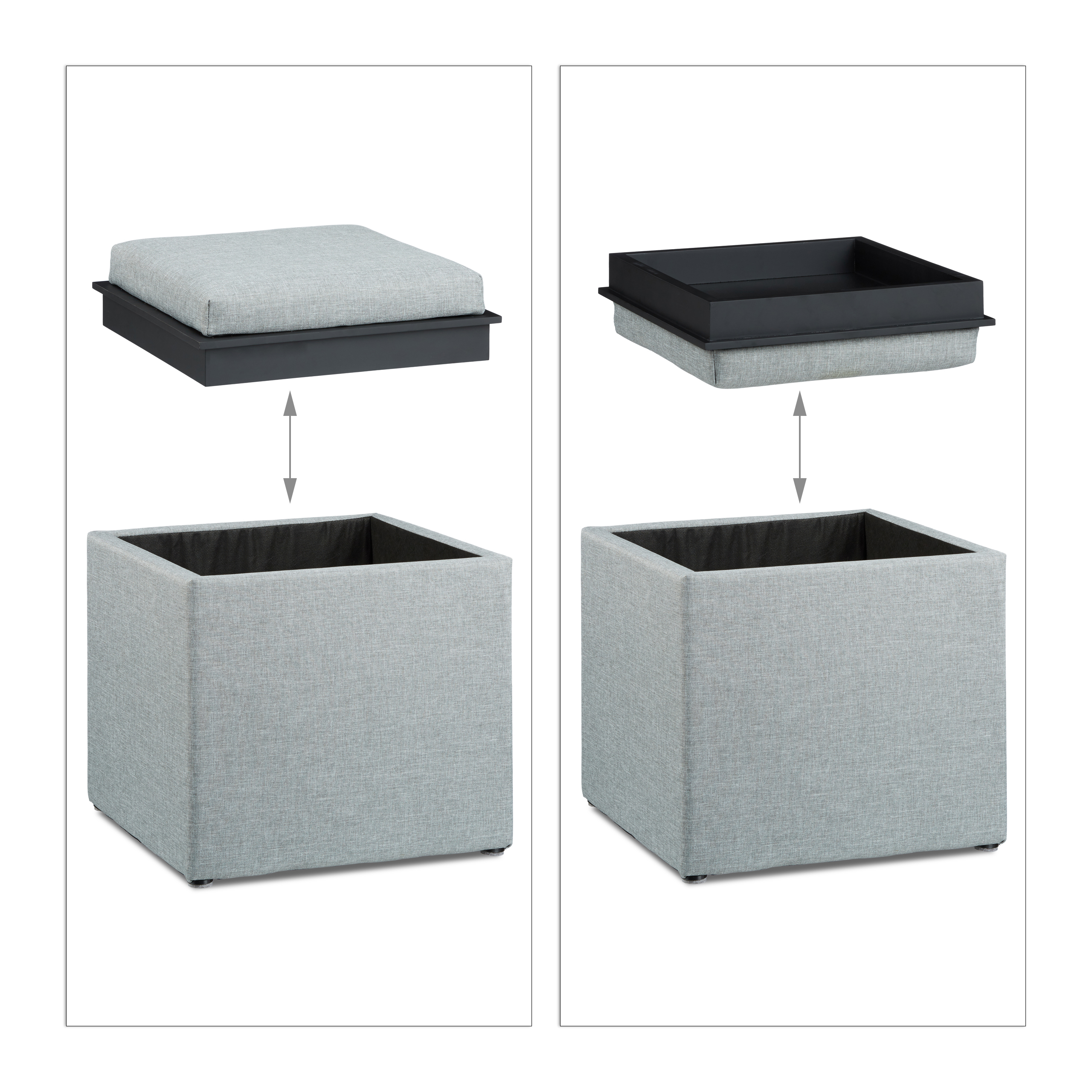 Sitzhocker mit Stauraum Aufbewahrungsbox Sitzwürfel Hocker