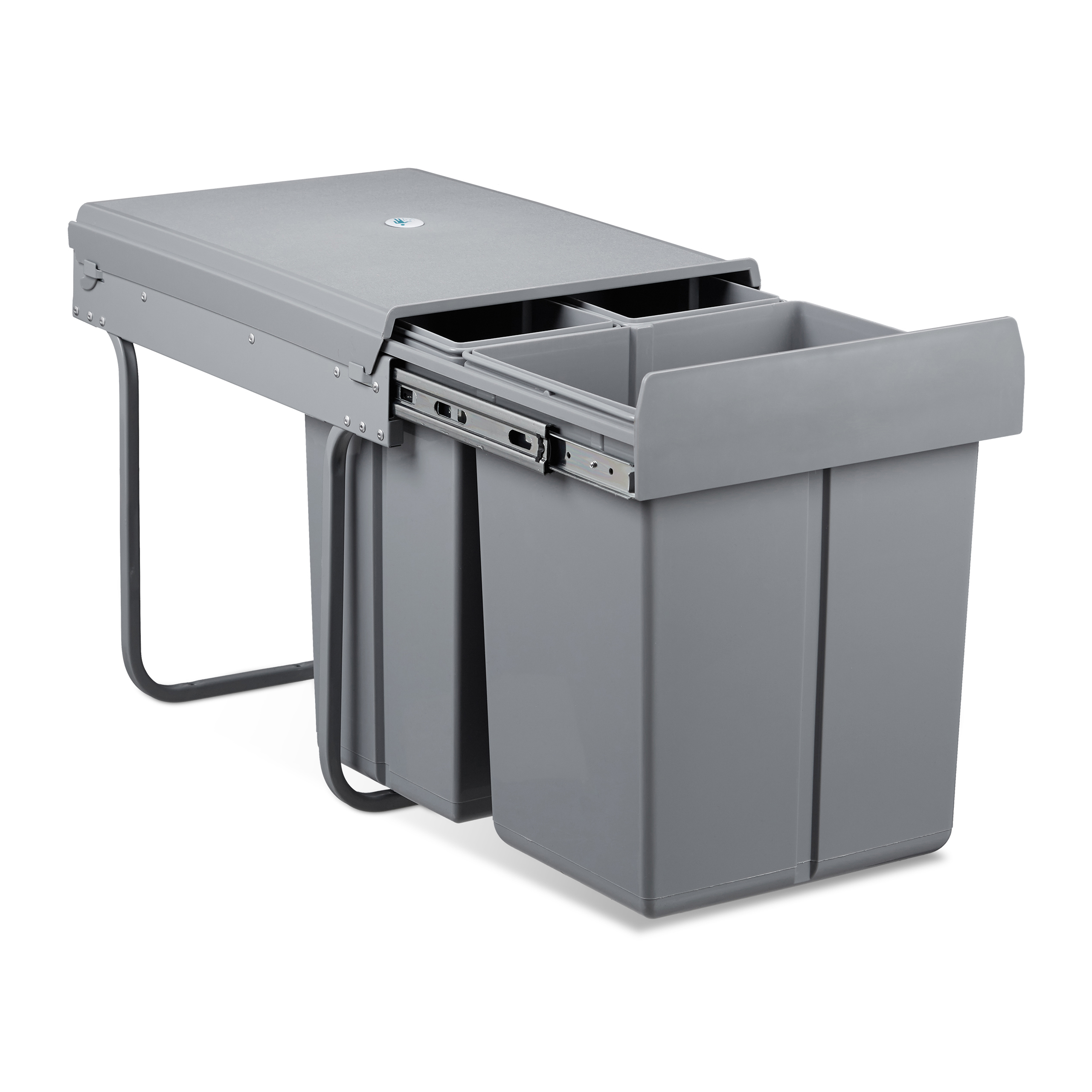 Mülltrennsystem 40 L Abfalleimer Abfallsammler Ausziehmülleimer