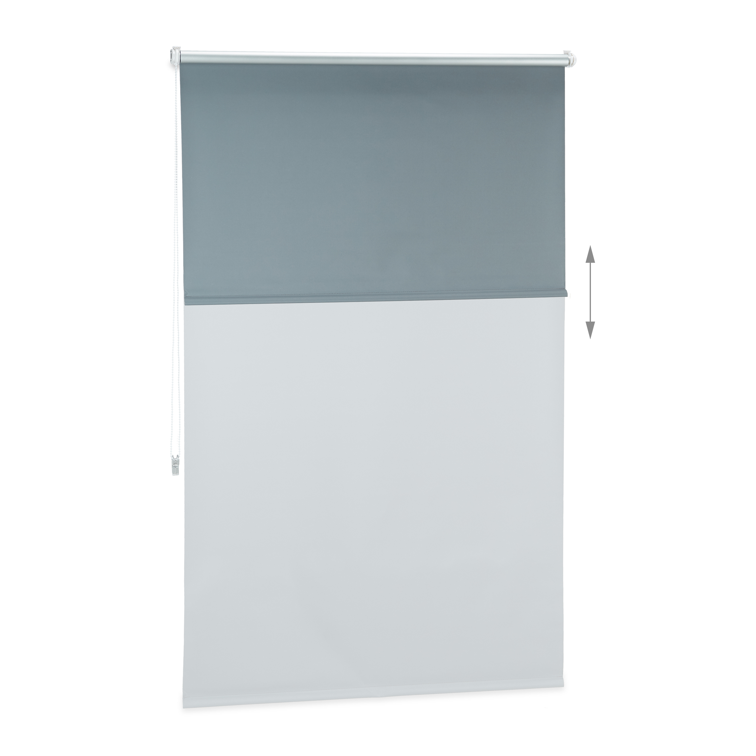 Verdunkelungsrollo grau Thermo Rollo ohne bohren Seitenzugrollo 60120