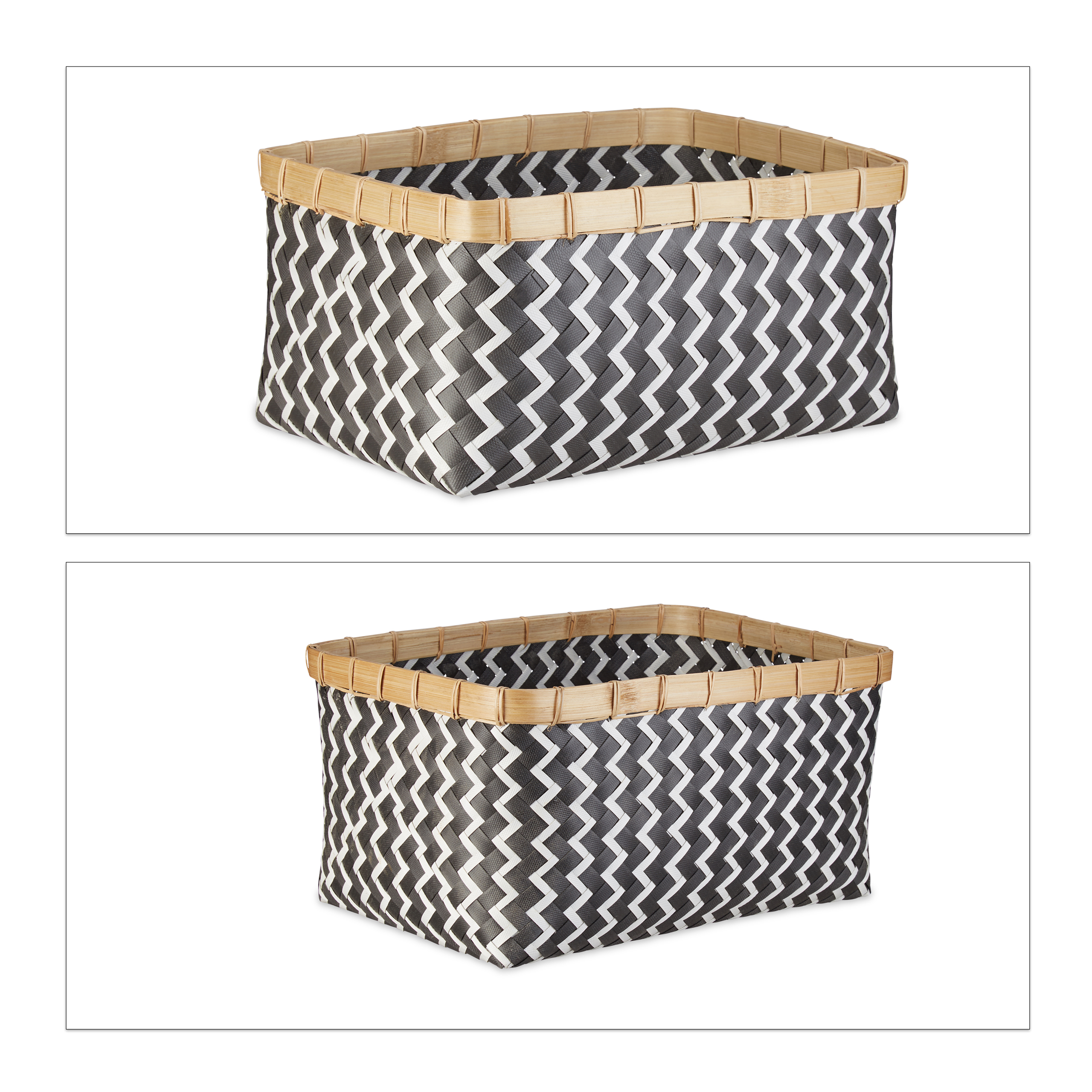 Aufbewahrungskorb 2er Set Flechtkörbchen Box Allzweckkorb Küchenkorb