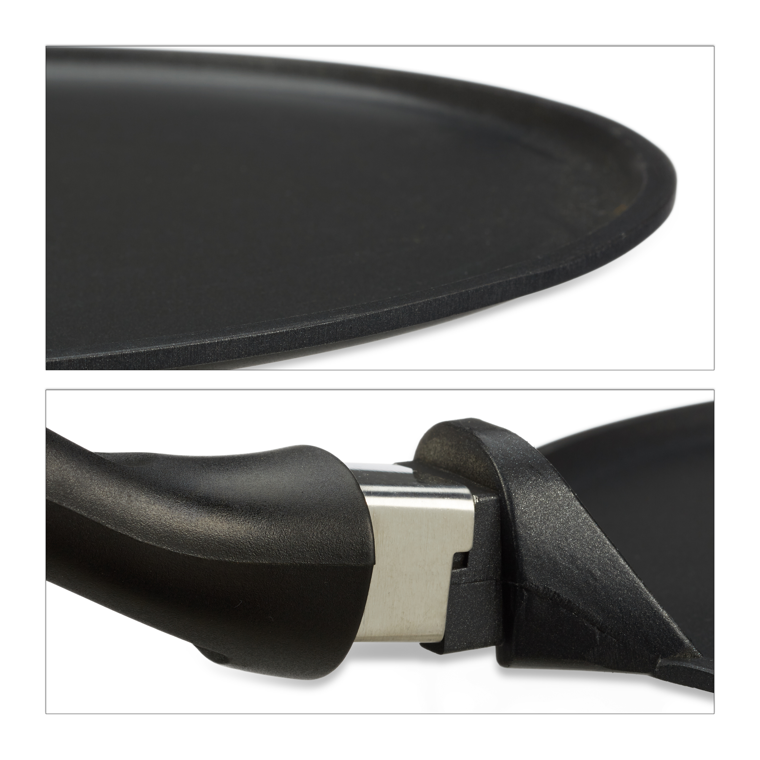 Gusspfanne für Crêpes 29 cm, flache schwarze Crêpespfanne