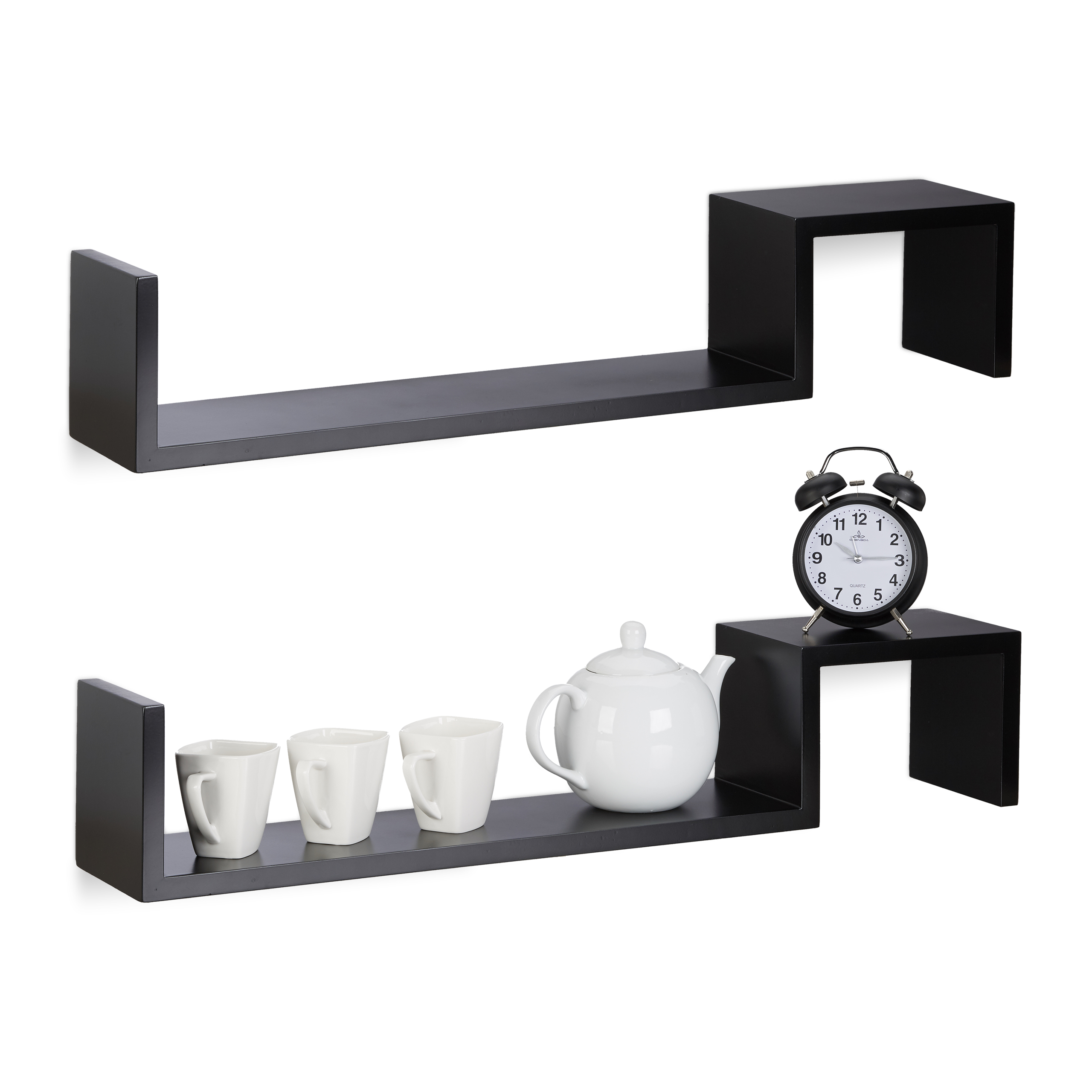 Hängeregal 2er Set Wandregal Holzregal Küchenregal Holz Regalbrett