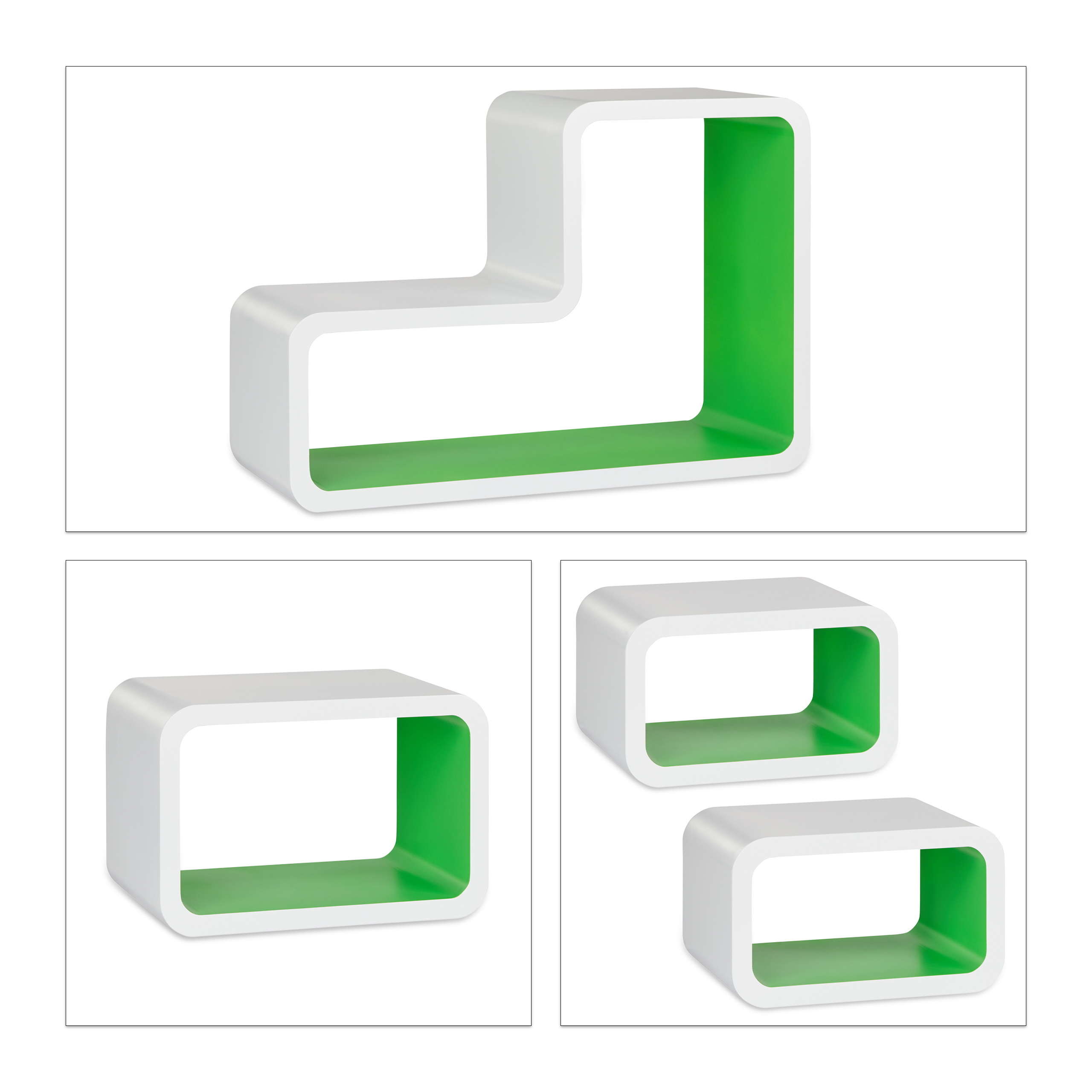 Wandregal 4er Set, modern, Schweberegal, Deko, Wohnzimmer ...