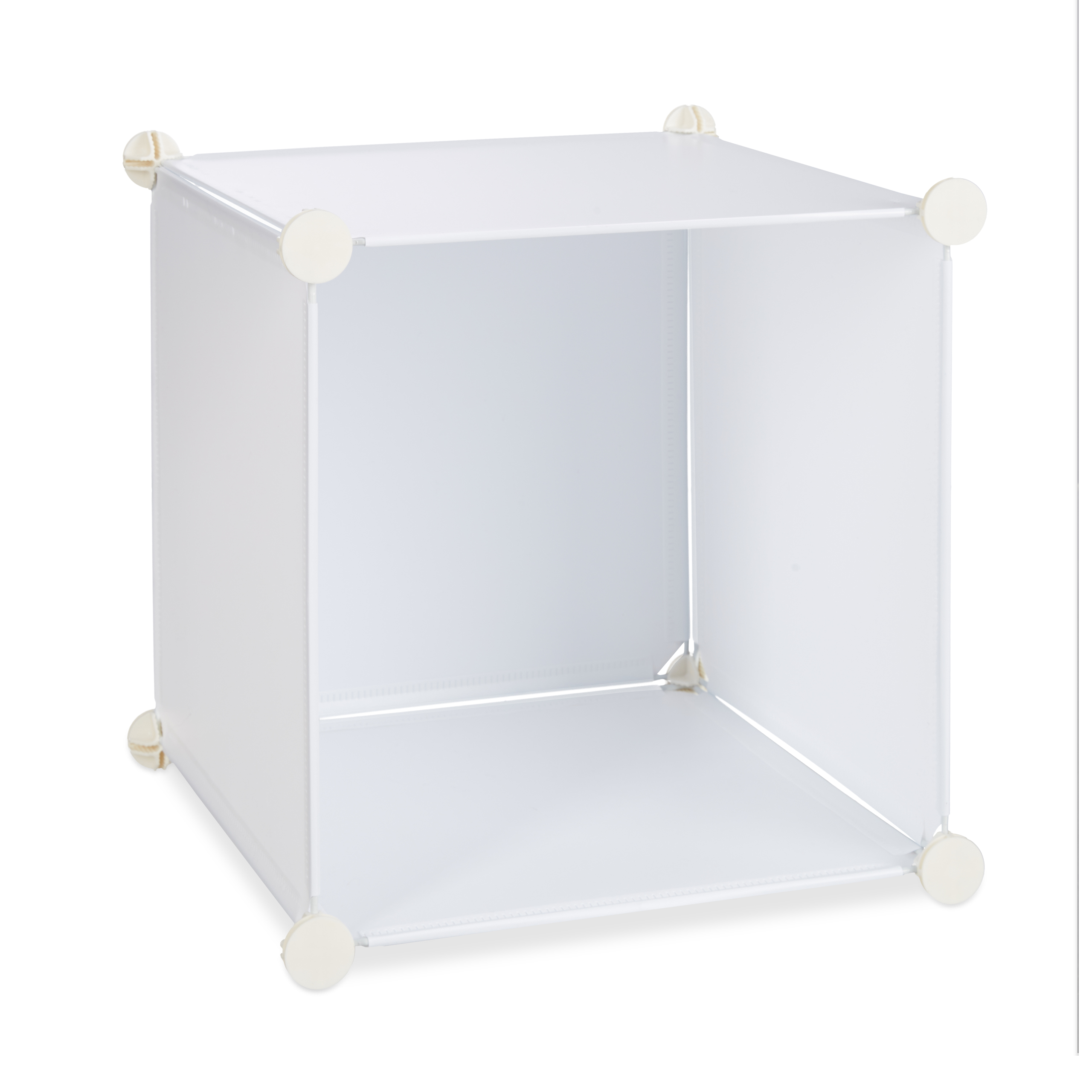 Steckregal Kunststoff mit 16 Fächern, Regalsystem DIY mit Türen