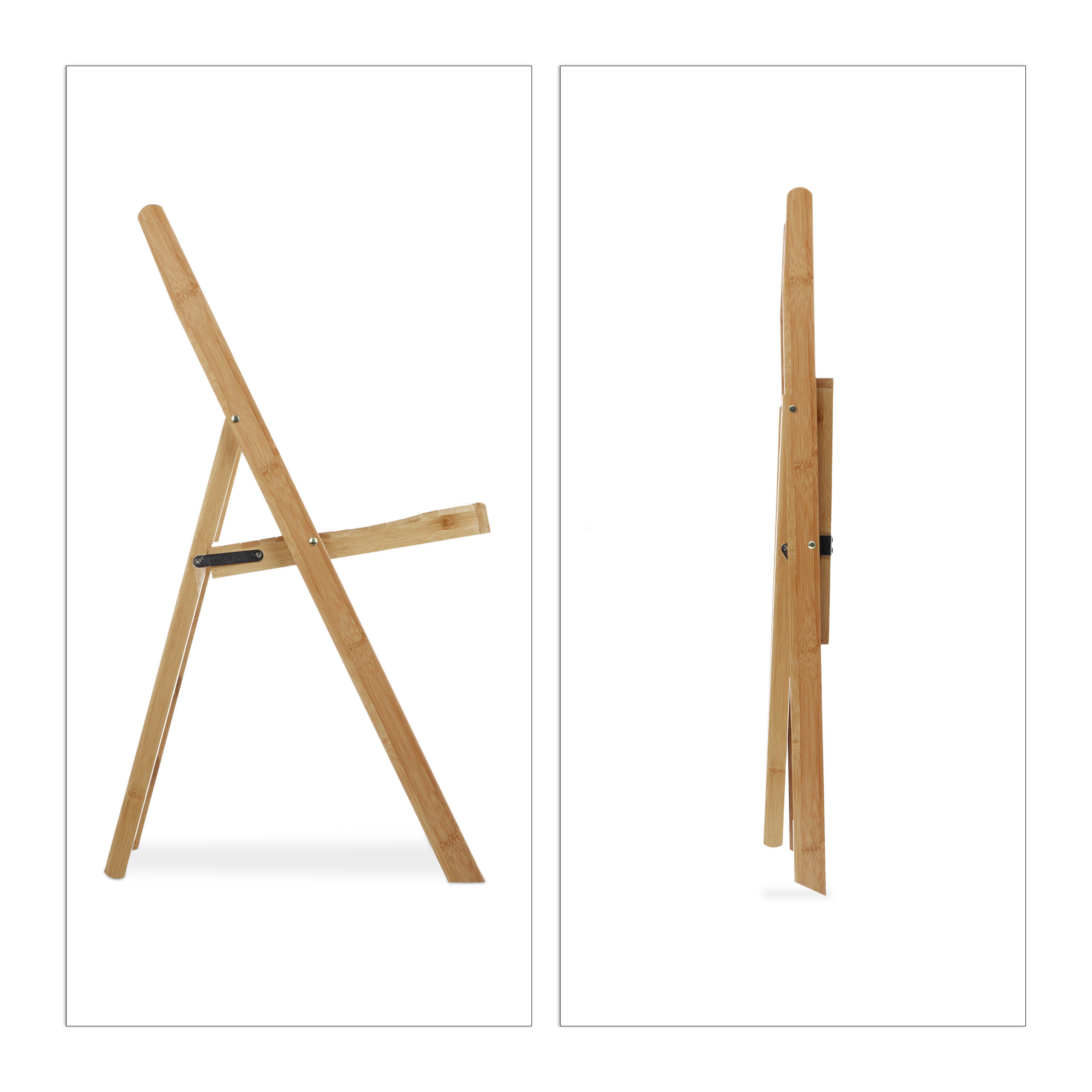 3 tlg. Sitzgruppe Bambus Klapptisch 2 Klappstühle Beistelltisch