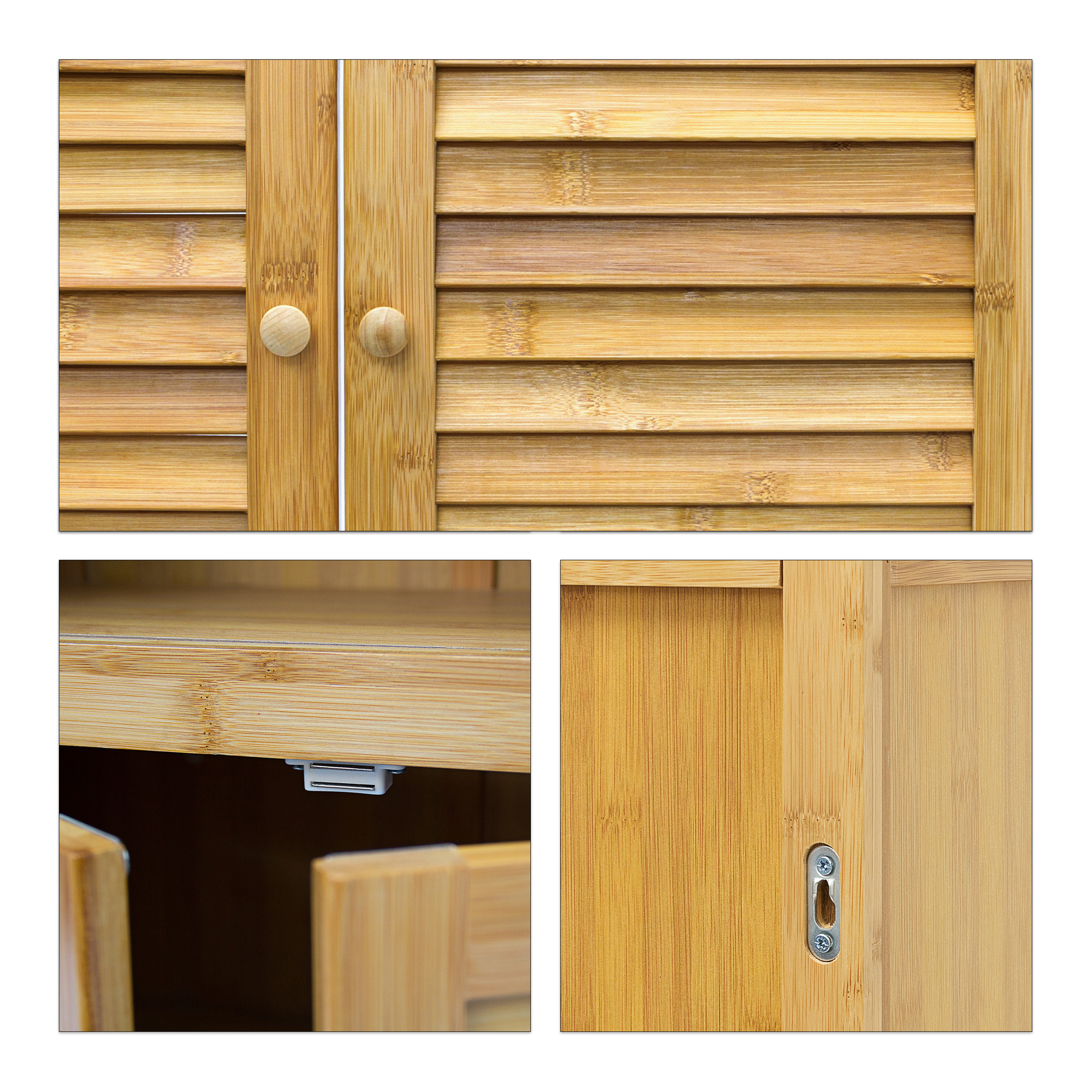 3 tlg. Badeinrichtungs Set LAMELL Badezimmerschrank