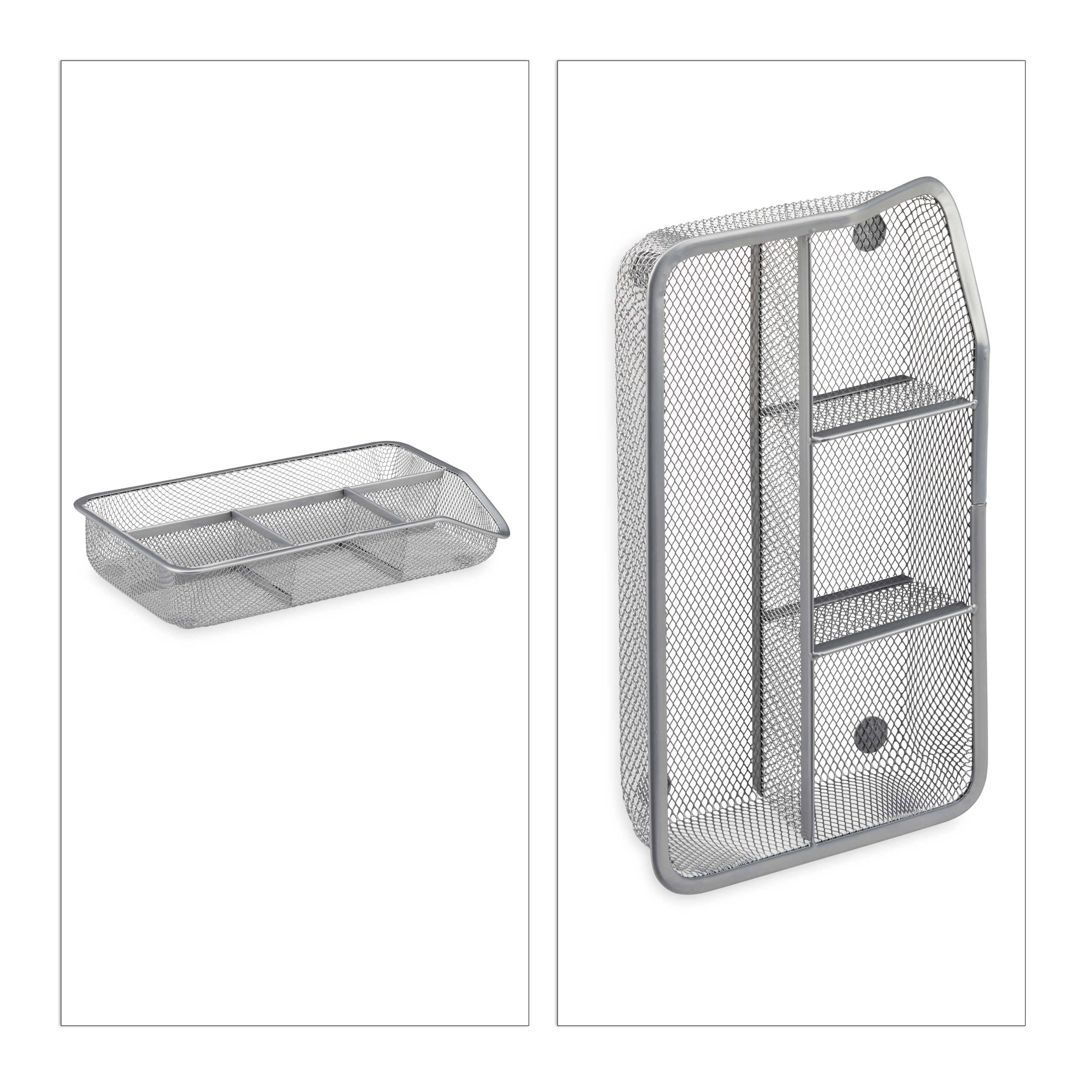 Schreibtischorganizer 4 Ablagen Metall Mesh Schubladenorganizer