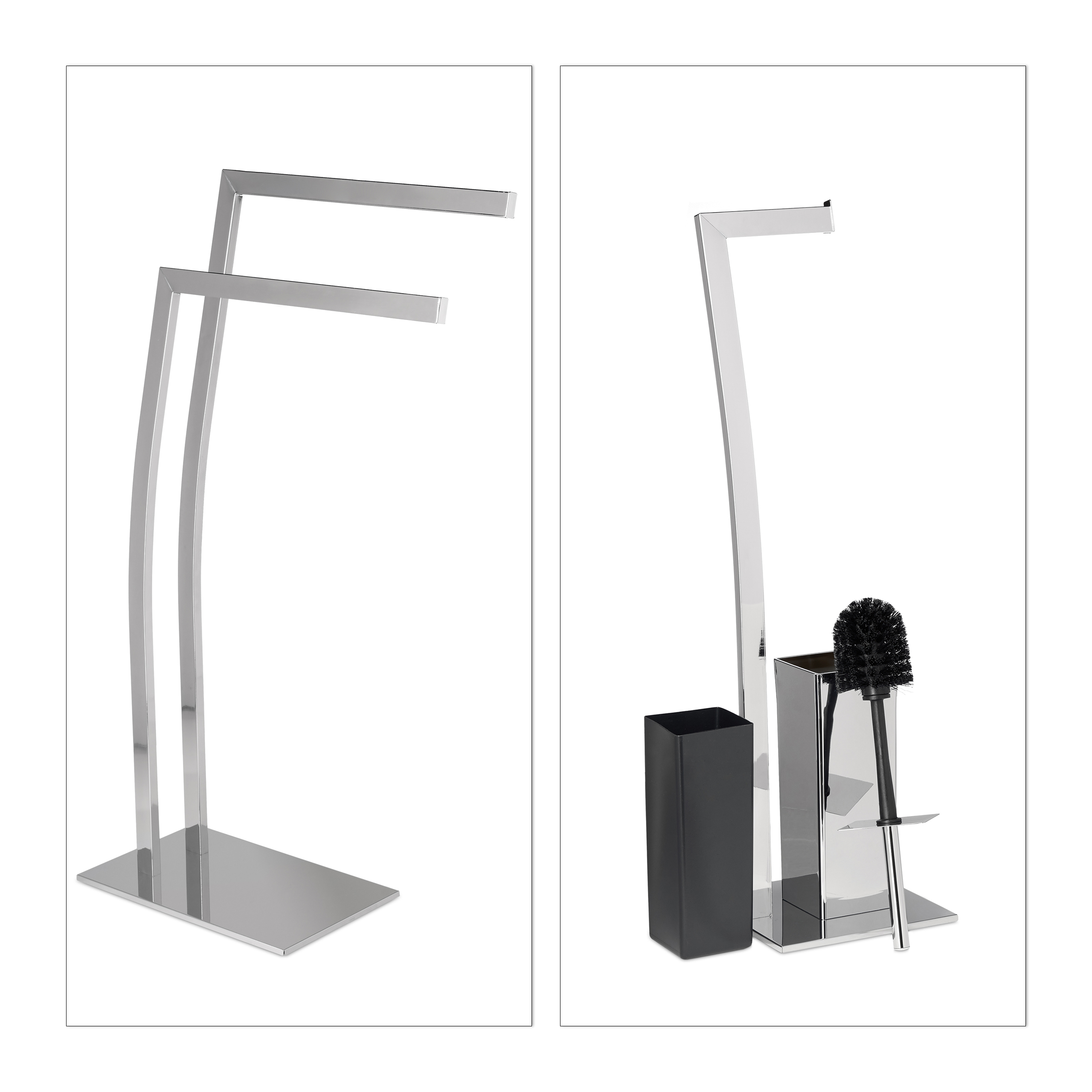 2 tlg. Badezimmer Set WIMEDO Toilettenpapierhalter WC Garnitur