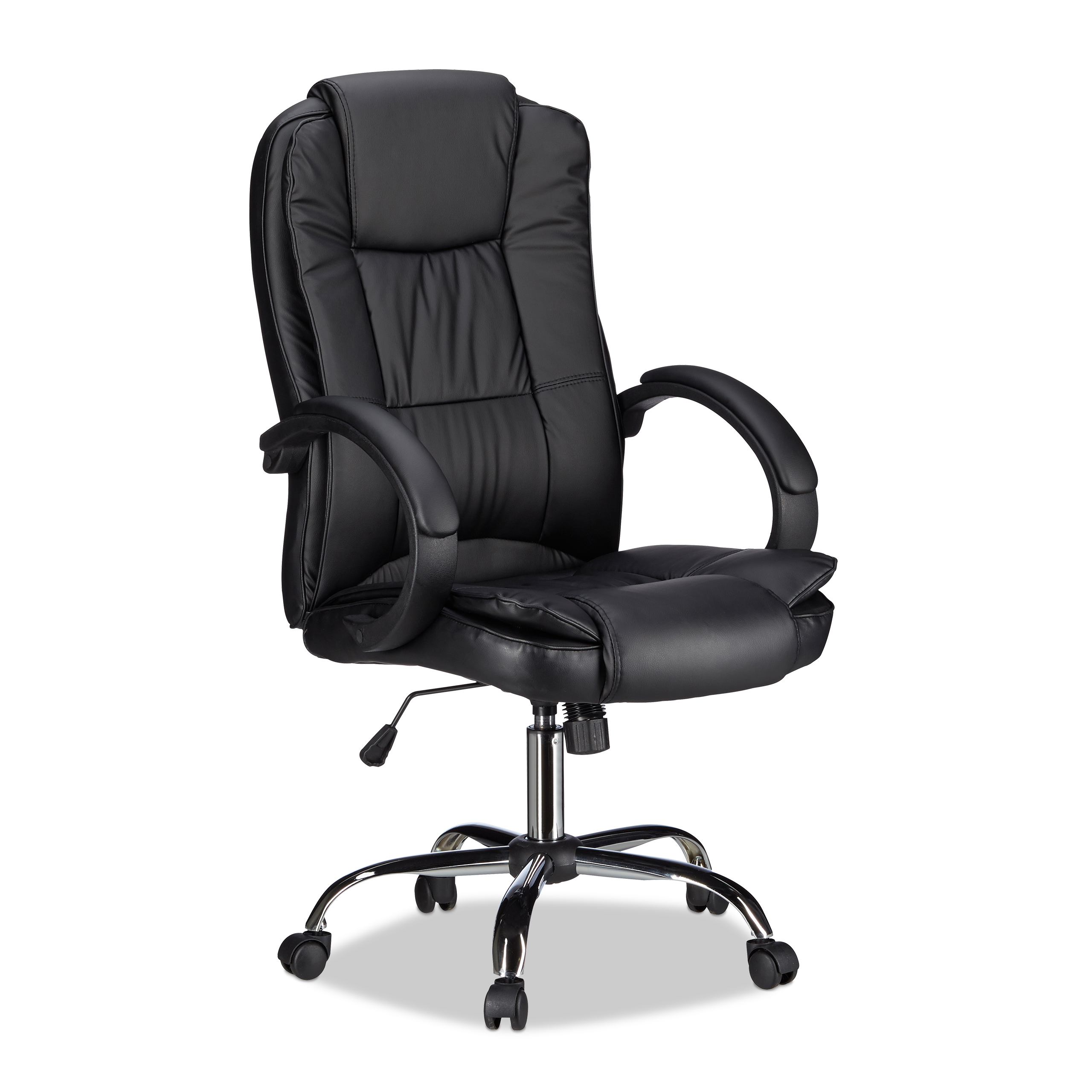 Chaise de bureau ergonomique fauteuil pivotant hauteur réglable noir eBay