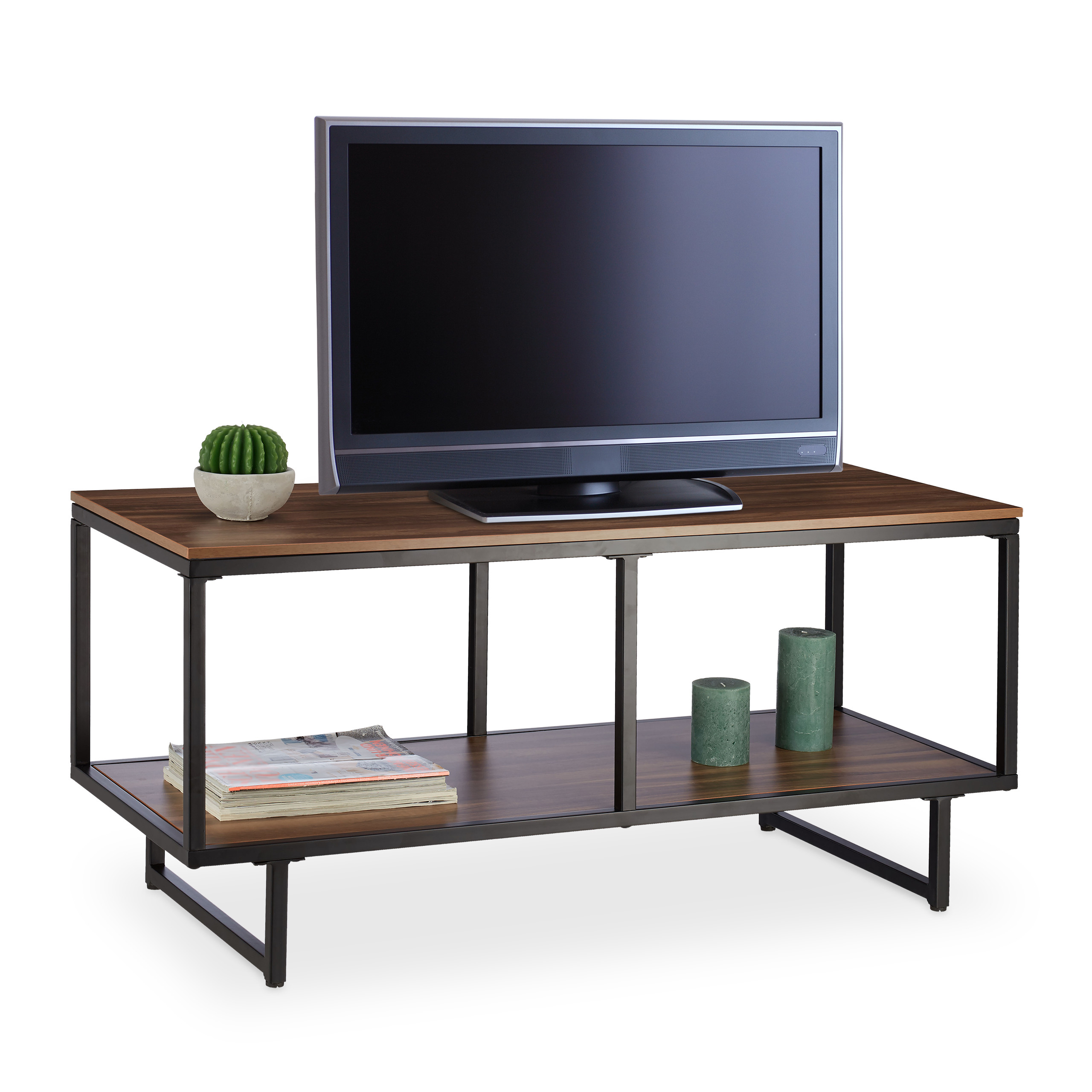 Melamin TV-Lowboard Fernsehtisch Hifi-Rack TV-Aufsatz Holzoptik TV-Rack