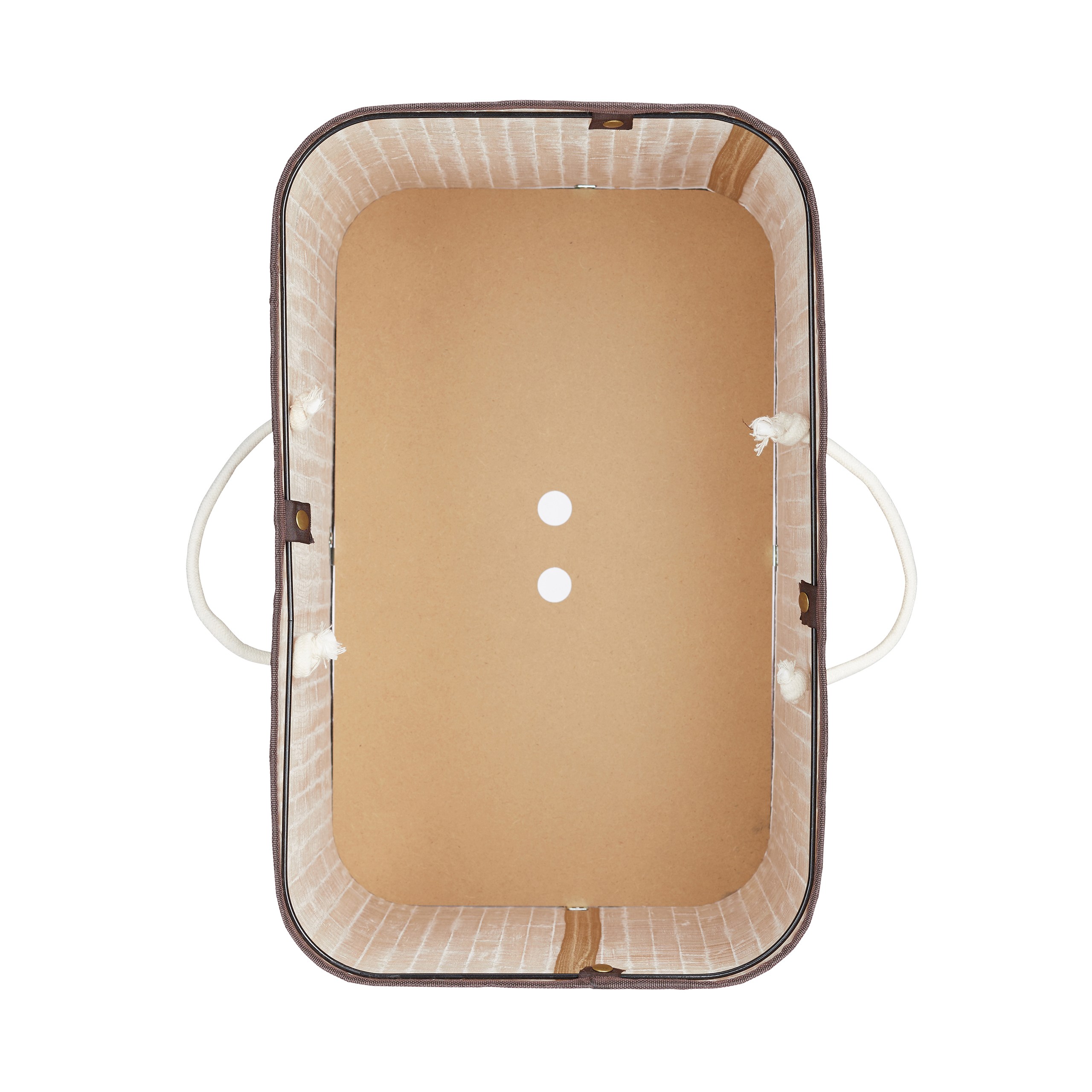 Wäschekorb mit Deckel 2 Fächer Bambus Wäschesammler Wäschetrenner