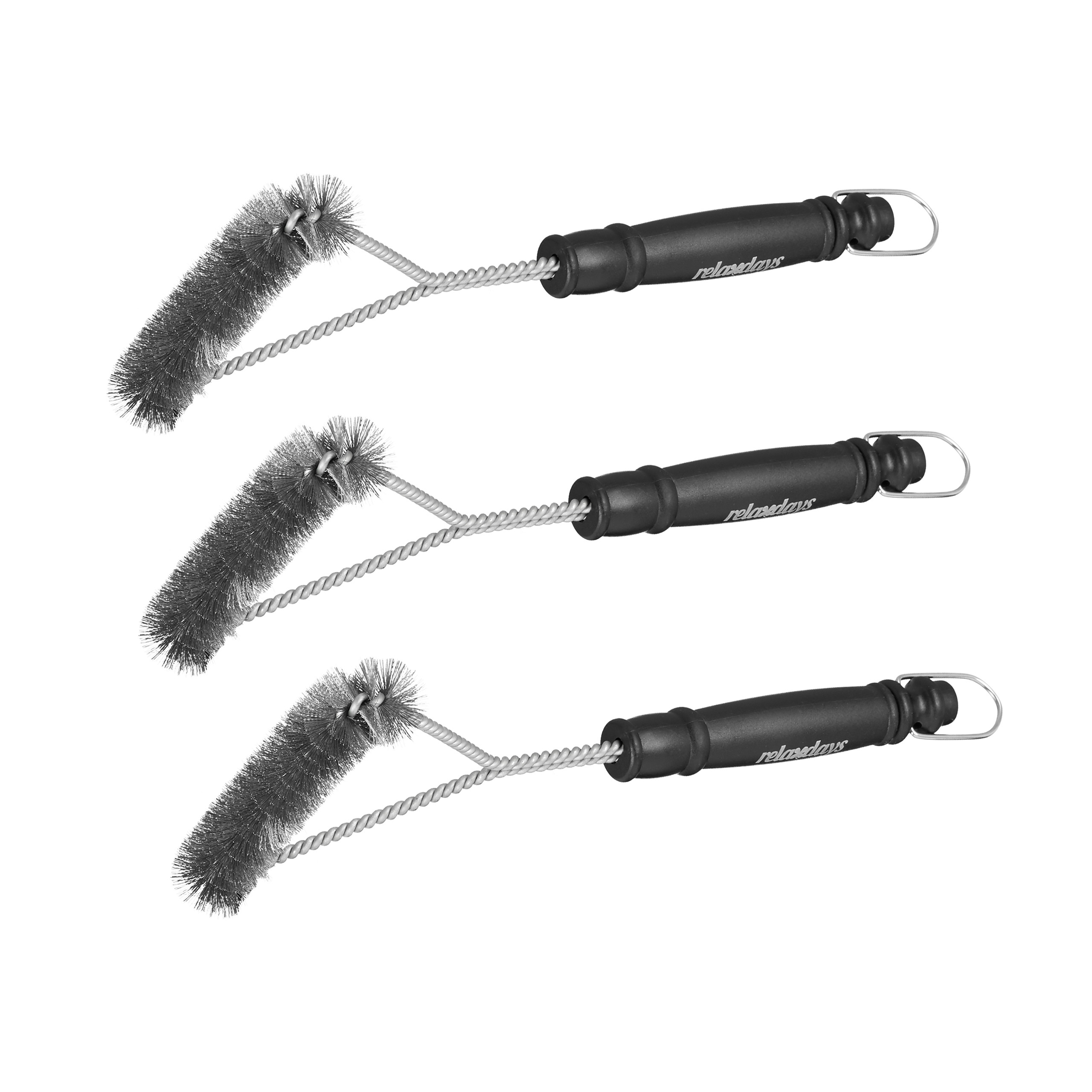 Neu BBQ Grillbürste Grillreinigungsbürste Edelstahl Borsten 30cm Grillparty