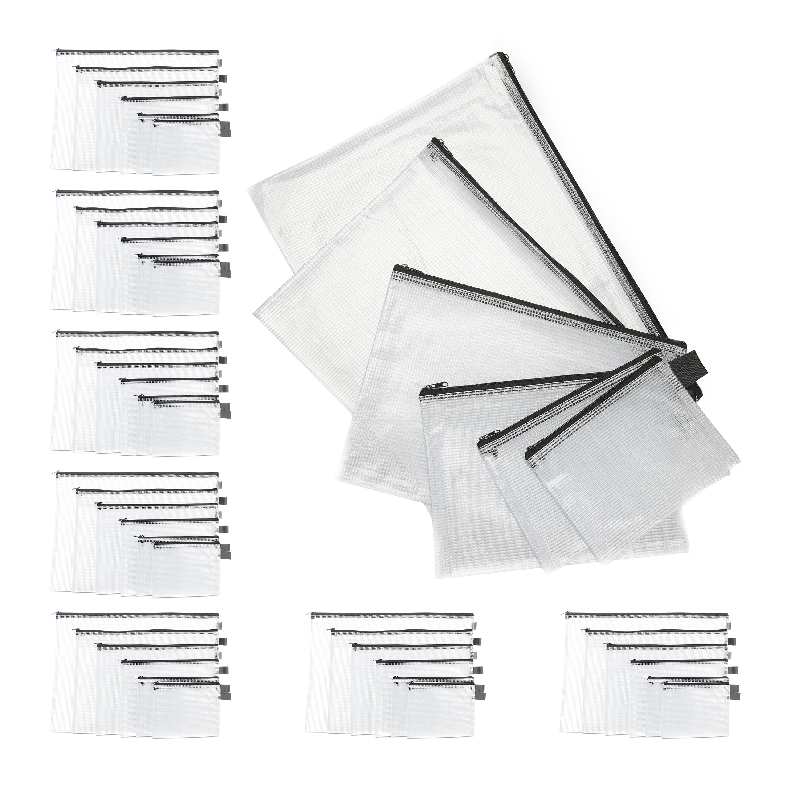 Dokumententasche 6 Stück PVC Tasche Dokumentenmappe A4 A5 Begleitpapiertasche