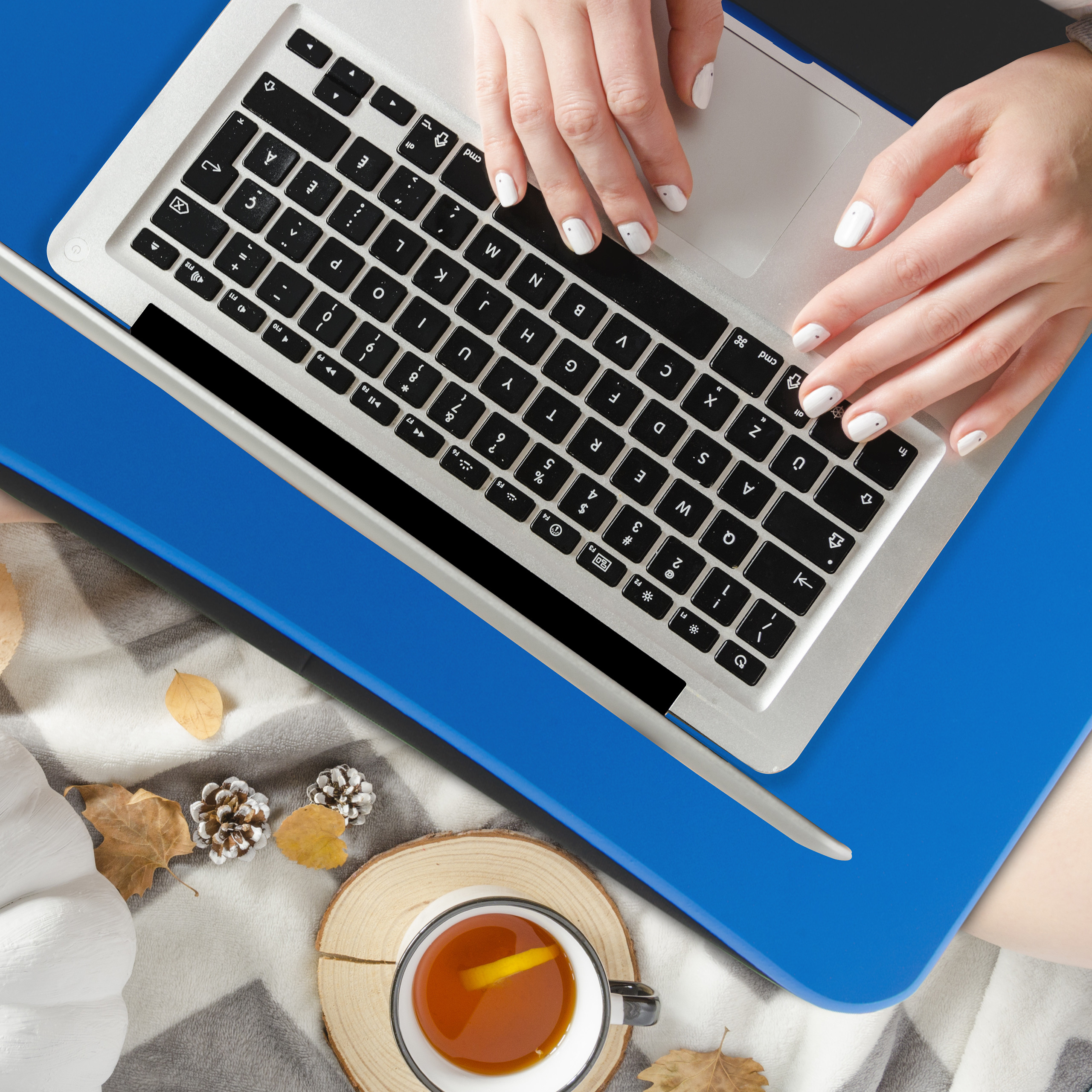 Laptopkissen Handauflage Laptopständer Lapdesk Blau Schoßtablett