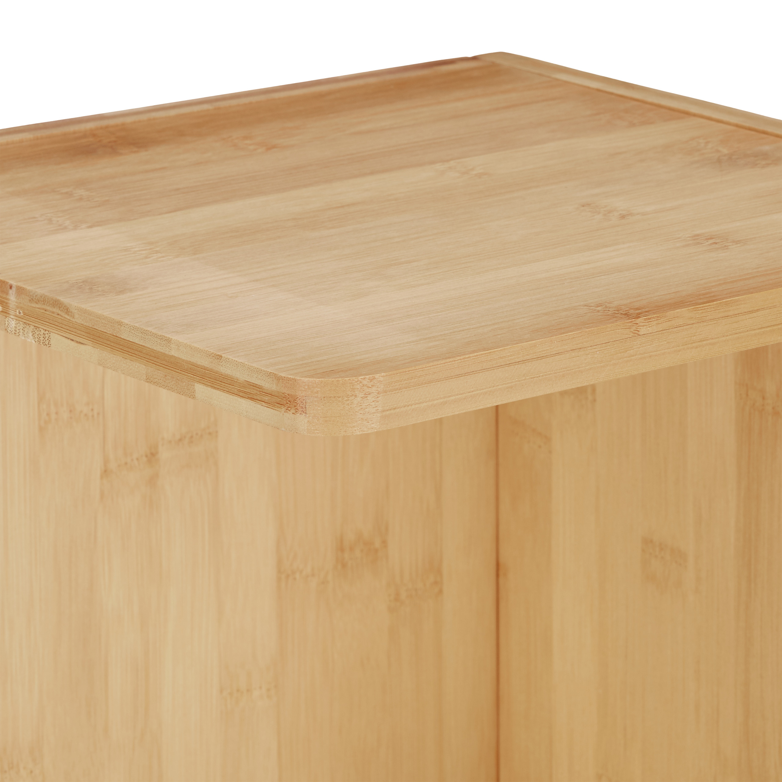 Eckregal Holz Natur 3 Ablagen Holzregal Wandregal Bambusregal