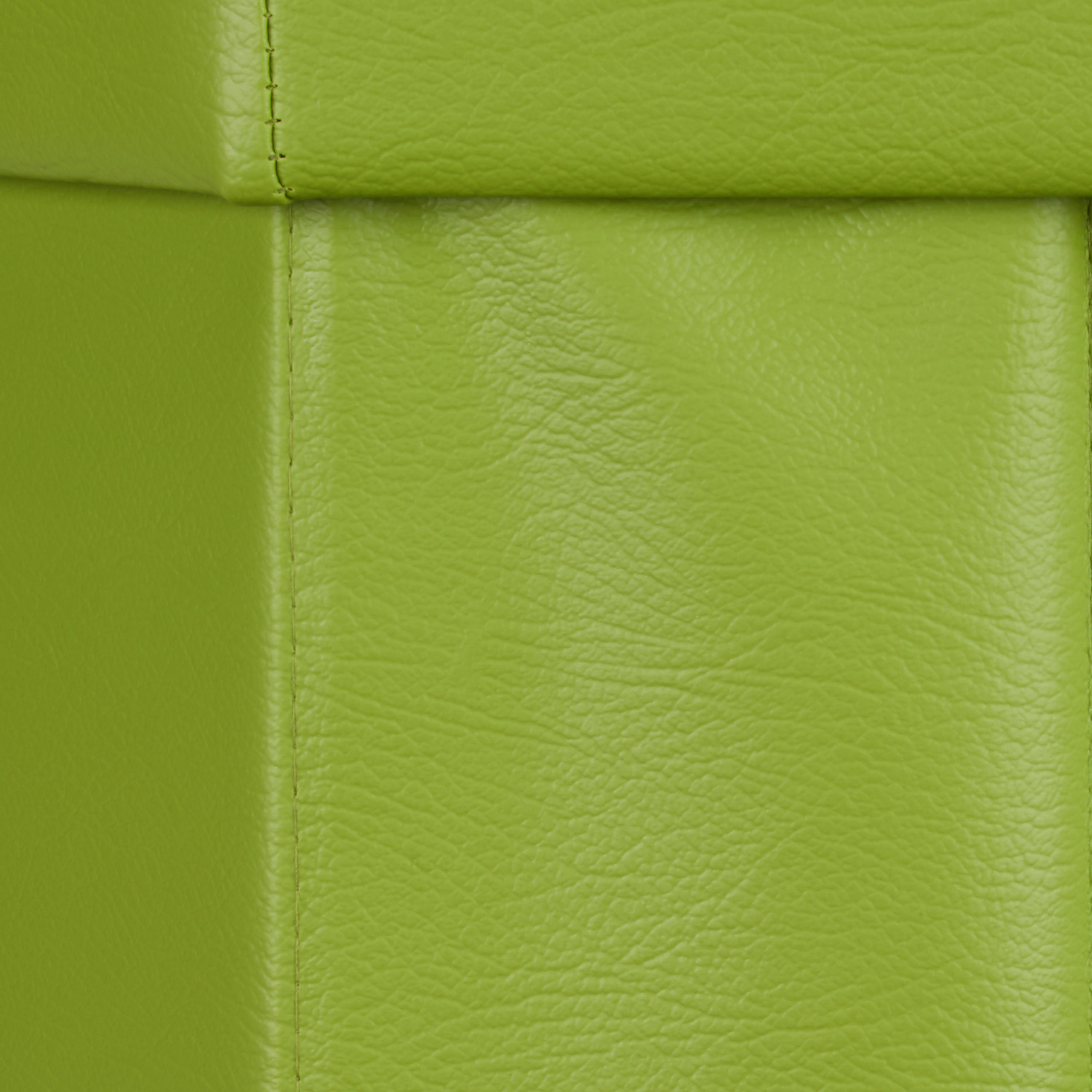 Faltbarer Sitzhocker Kunstleder Sitzwürfel Aufbewahrung Hocker Leder